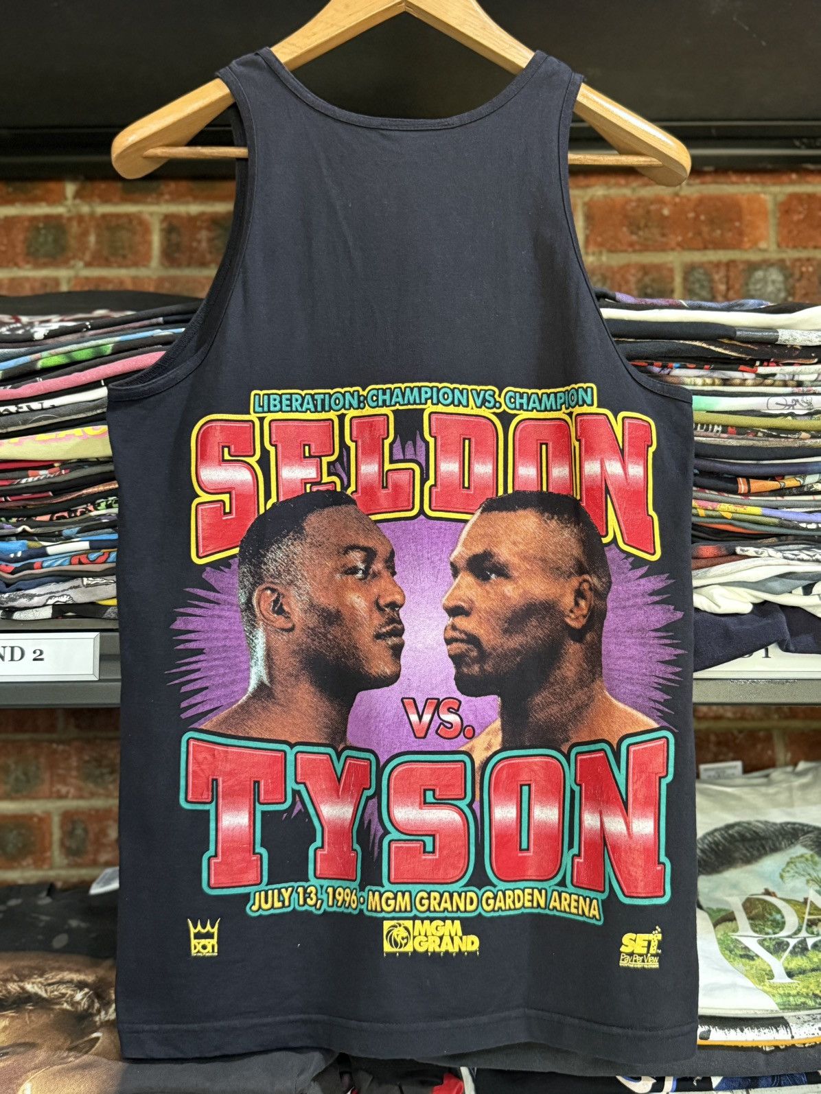 Rap Tees Vintage 90s Mike Tyson Vs Seldon Tank Top Size US M / EU 48-50 / 2 - 1 Thumbnail