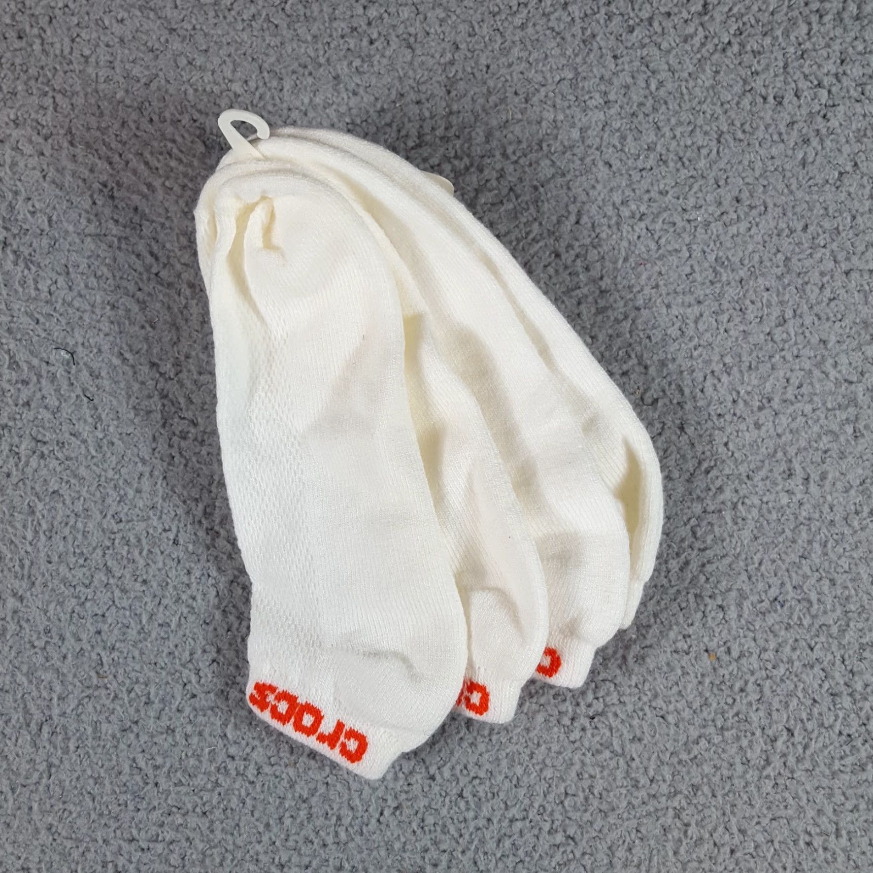 Crocs VINTAGE Crocs Ankle Socks 2 Pairs Size 10-13 White Cotton Y2K Retro Unisex Adults Size ONE SIZE - 5 Thumbnail
