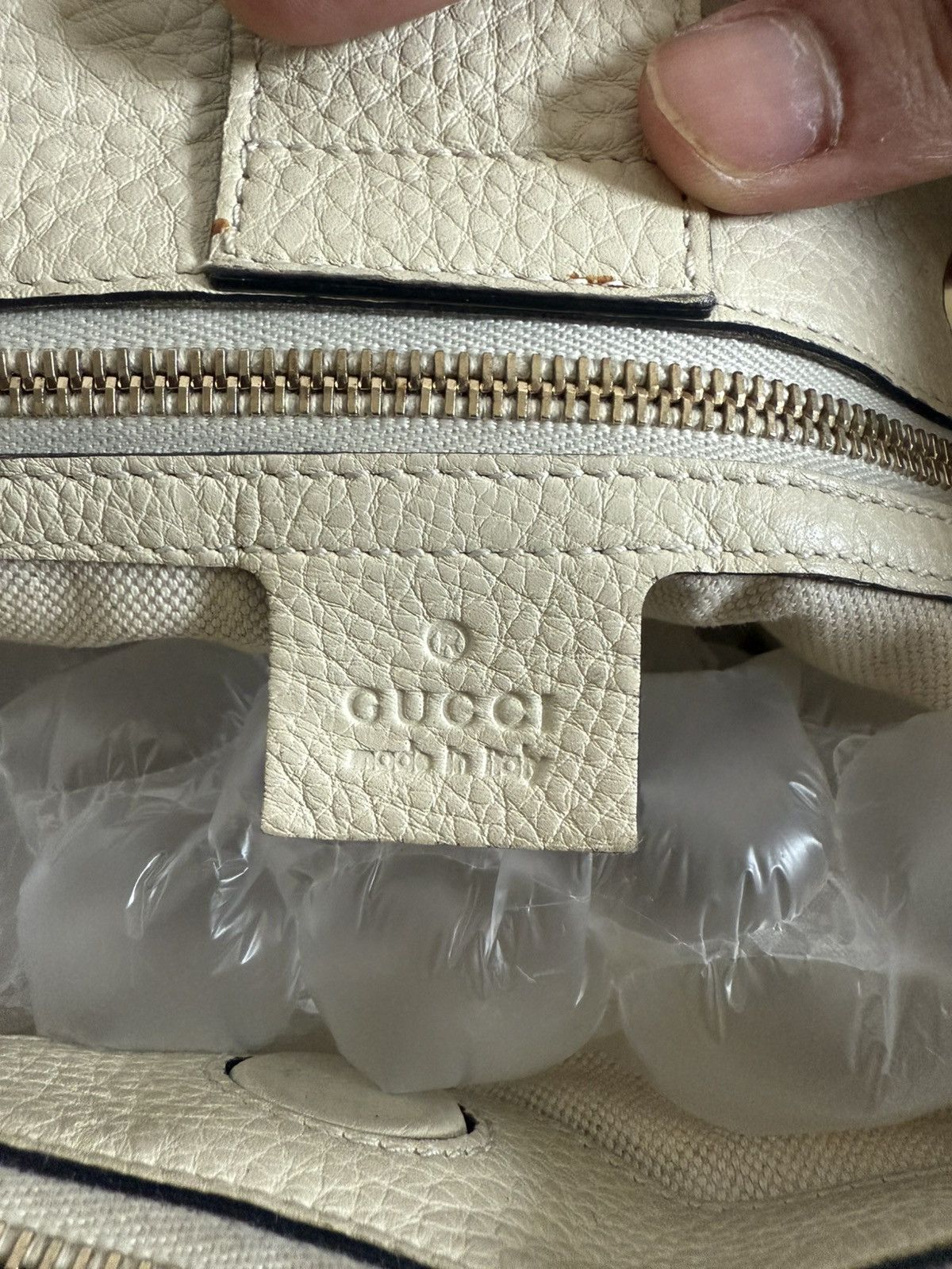 Gucci Gucci Bamboo Shopper Pebbled Leather 2 way Small Size ONE SIZE - 15 Thumbnail