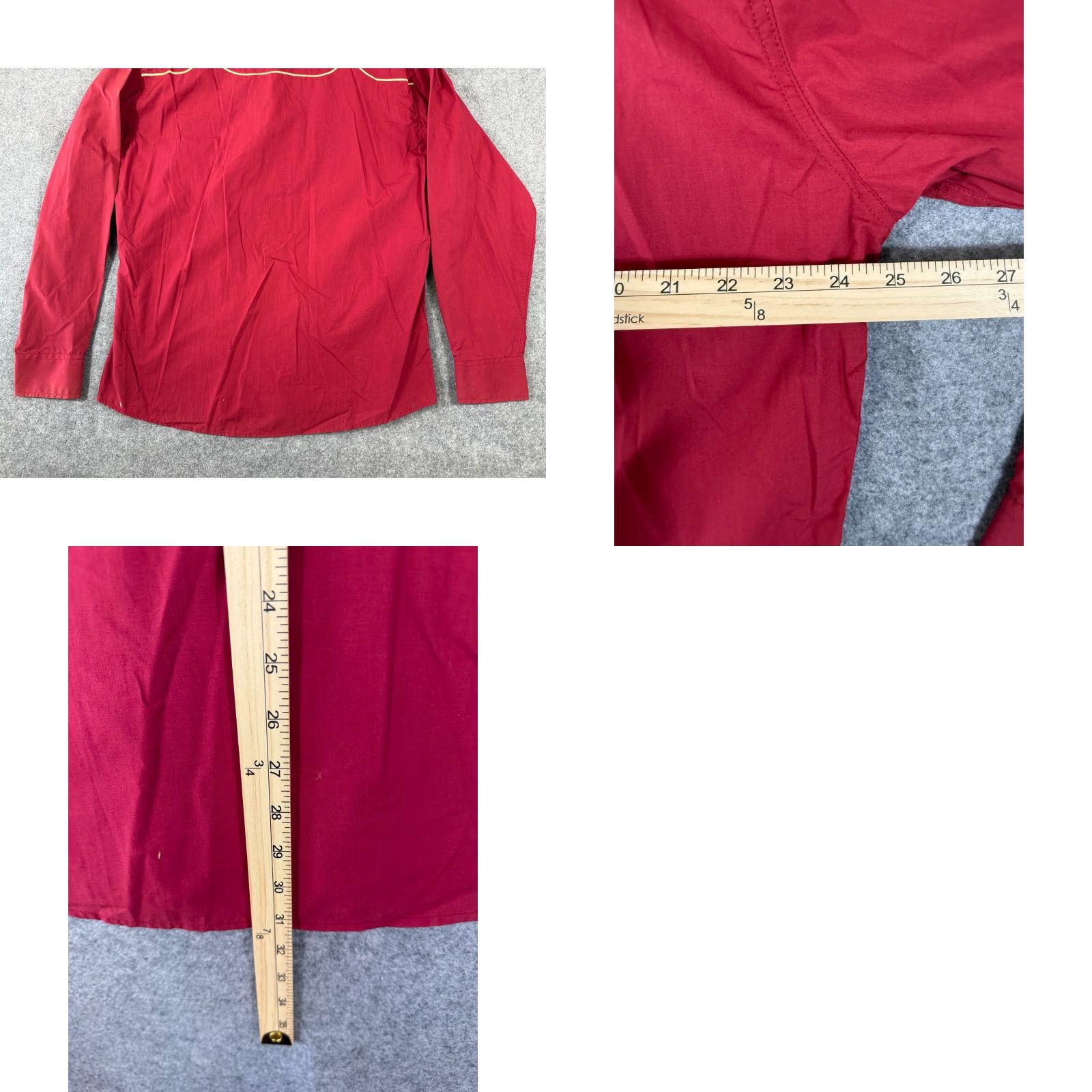 Vintage Patron Cito Red Label Western Shirt Mens XL Red Embroidered Pearl Snap NWT Size US XL / EU 56 / 4 - 9 Thumbnail