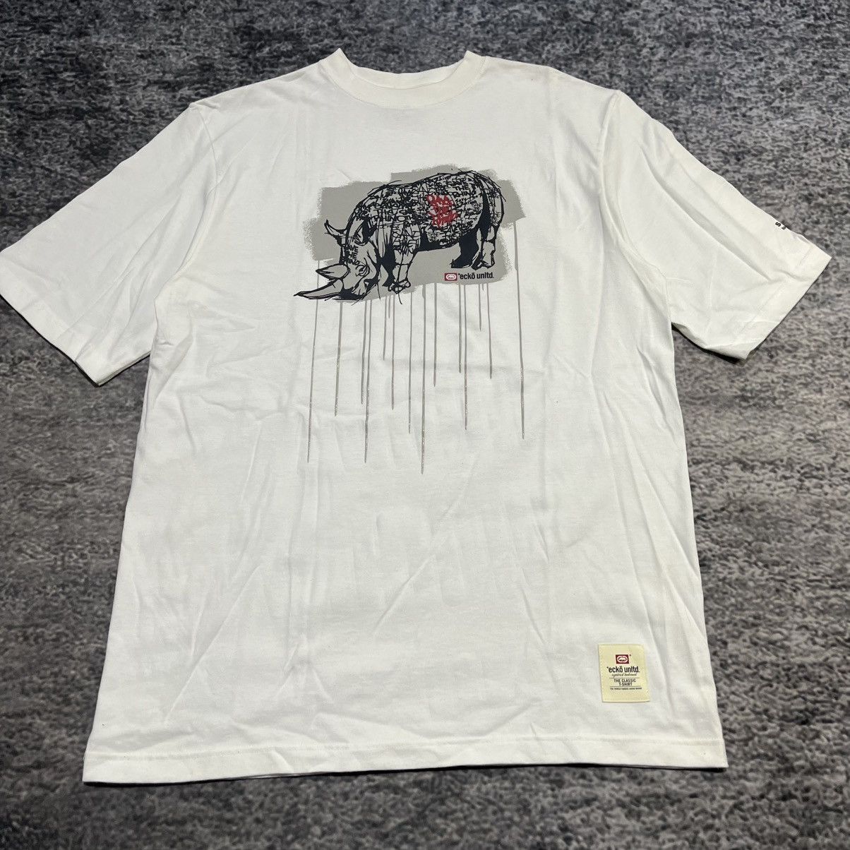 Ecko Unltd. VINTAGE Y2K ECKO UNLTD RHINO GRUNGE SKATER WHITE T SHIRT Size US M / EU 48-50 / 2 - 3 Thumbnail