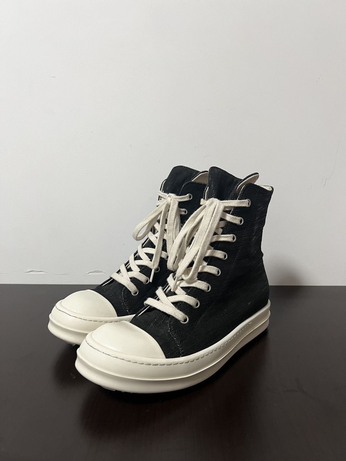 Rick Owens Drkshdw Rick owens ramones high top sneakers sz 37 Size US 7 / IT 37 - 1 Thumbnail