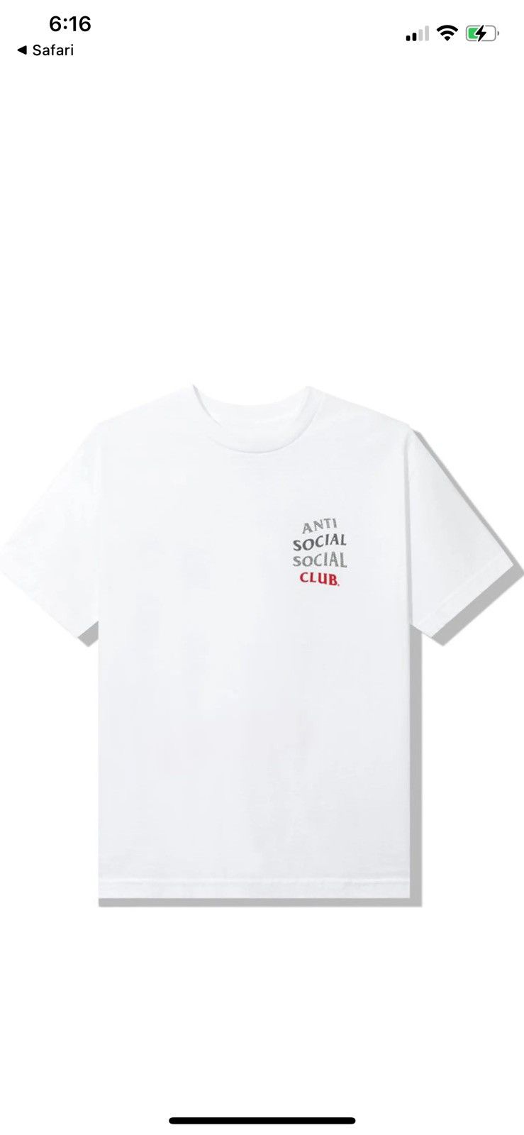image of Anti Social Social Club x Hype Anit Social Social Club 99 Retro in White, Men's (Size Small)