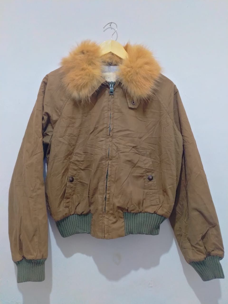 image of Vintage Boy Bomber Jacket in Browns, Men's (Size Small)