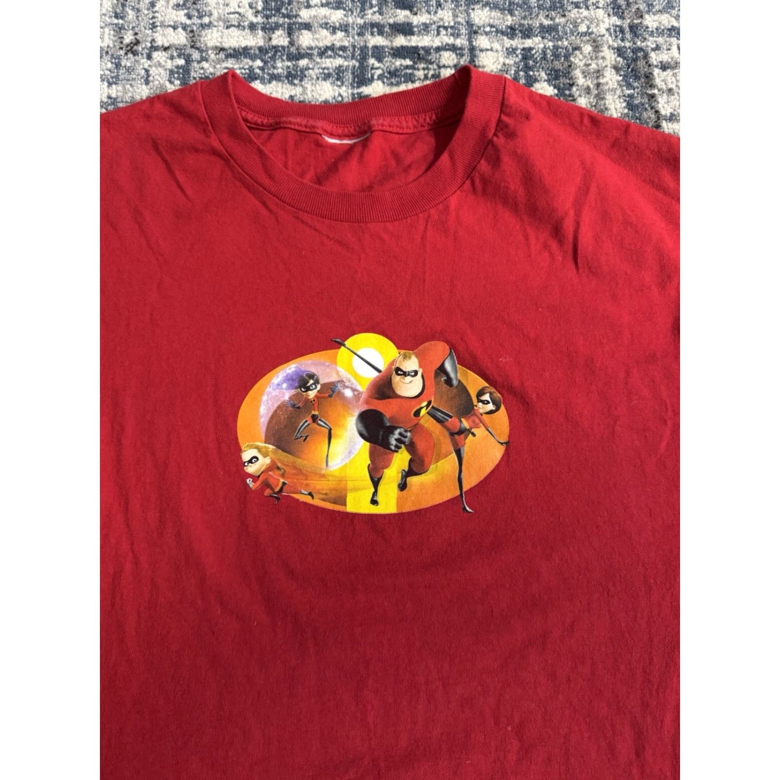 Disney VINTAGE Disney Incredibles Movie Promo Long Sleeve T Shirt XL Red Cotton Crew Neck Mens Shirt Cartoon 2004 2000s Logo Size US XL / EU 56 / 4 - 2 Thumbnail