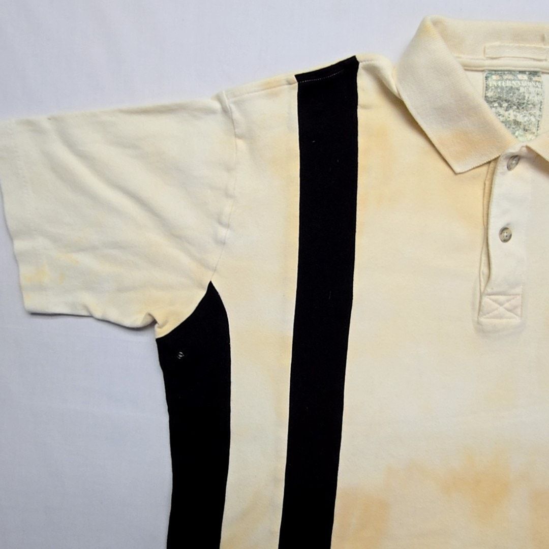 Vintage Vintage Polo Team Polo L Distressed Striped Beige Shirt Size US L / EU 52-54 / 3 - 5 Thumbnail
