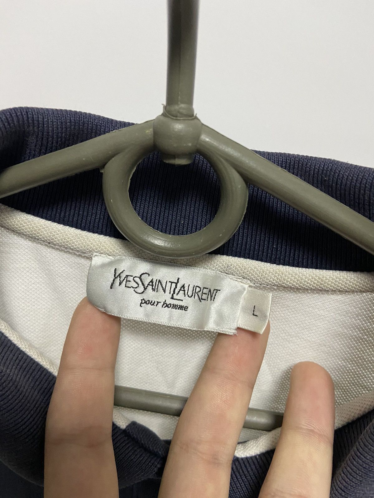 Vintage × Yves Saint Laurent Yves saint Laurent Vintage T-Shirt Polo big Logo Size US L / EU 52-54 / 3 - 5 Thumbnail