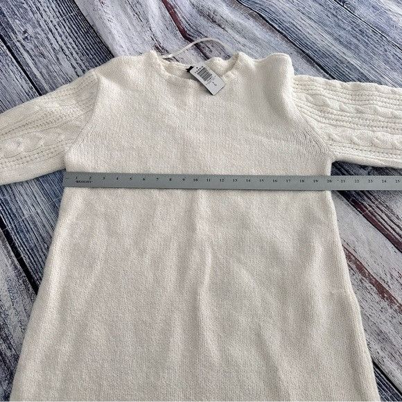 Torrid Torrid Ivory Mini Sweater Knit Blouson Cable Knit Sleeve Dre Size L / US 10 / IT 46 - 11 Thumbnail