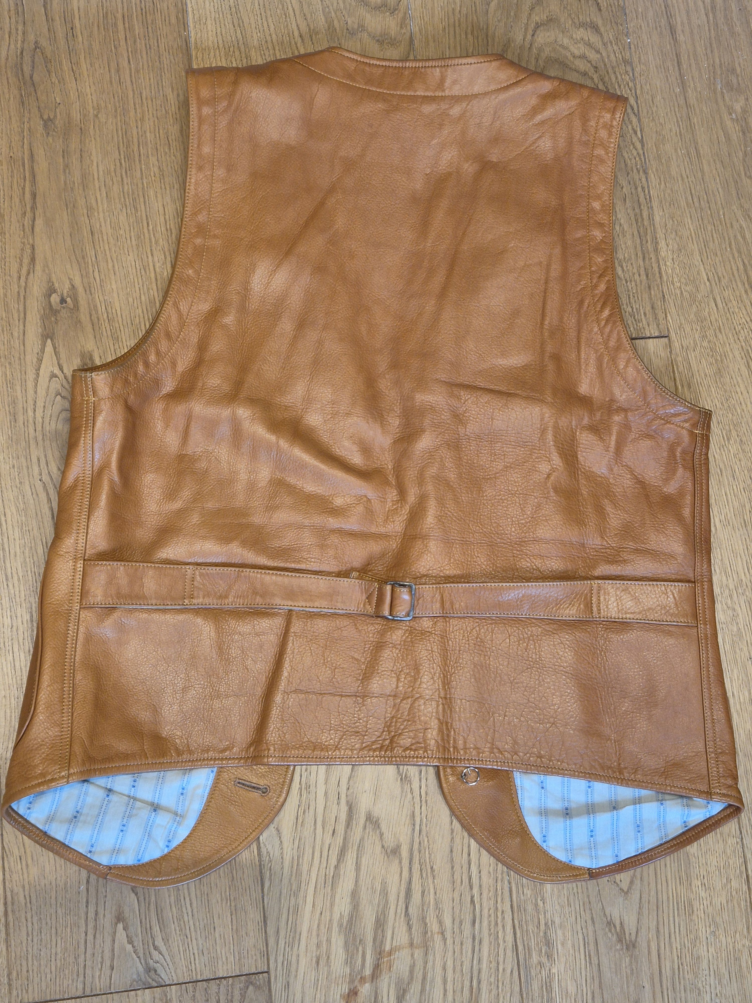 Orgueil Orgueil Leather Vest Size 44R - 2 Thumbnail