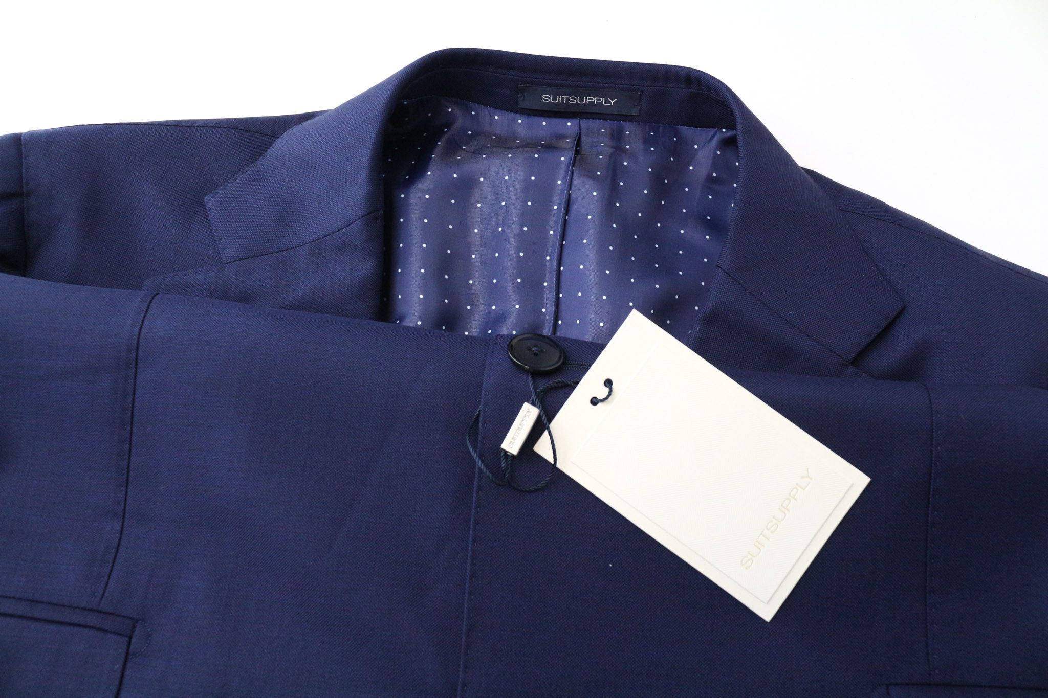 Suitsupply LA SPALLA UK50L Blue Wool Lined Blazer 74767 Size 50L - 3 Thumbnail