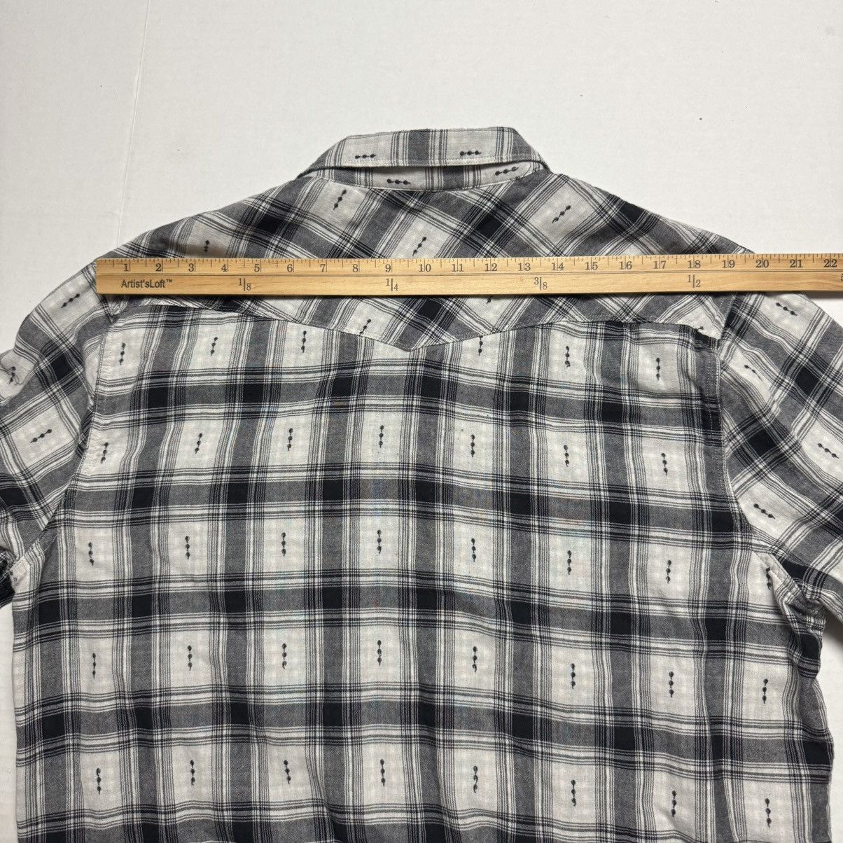 Lucky Brand LUCKY BRAND Dobby Plaid Snap Button Western Shirt Size US XL / EU 56 / 4 - 10 Thumbnail