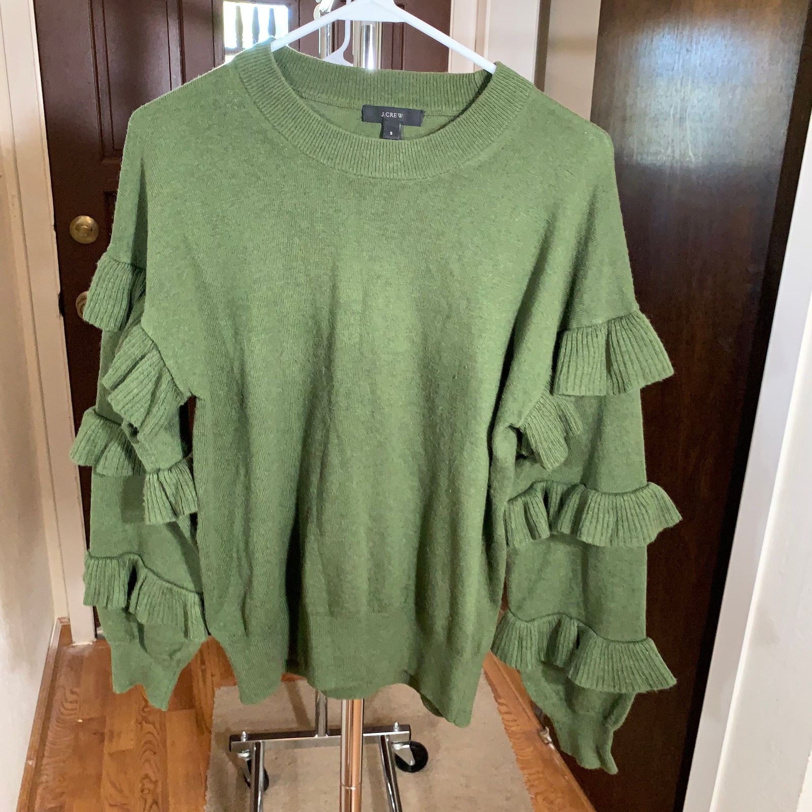 J.Crew J. Crew green wool blend Ruffle Sleeve sweater size S Size S / US 4 / IT 40 - 8 Thumbnail