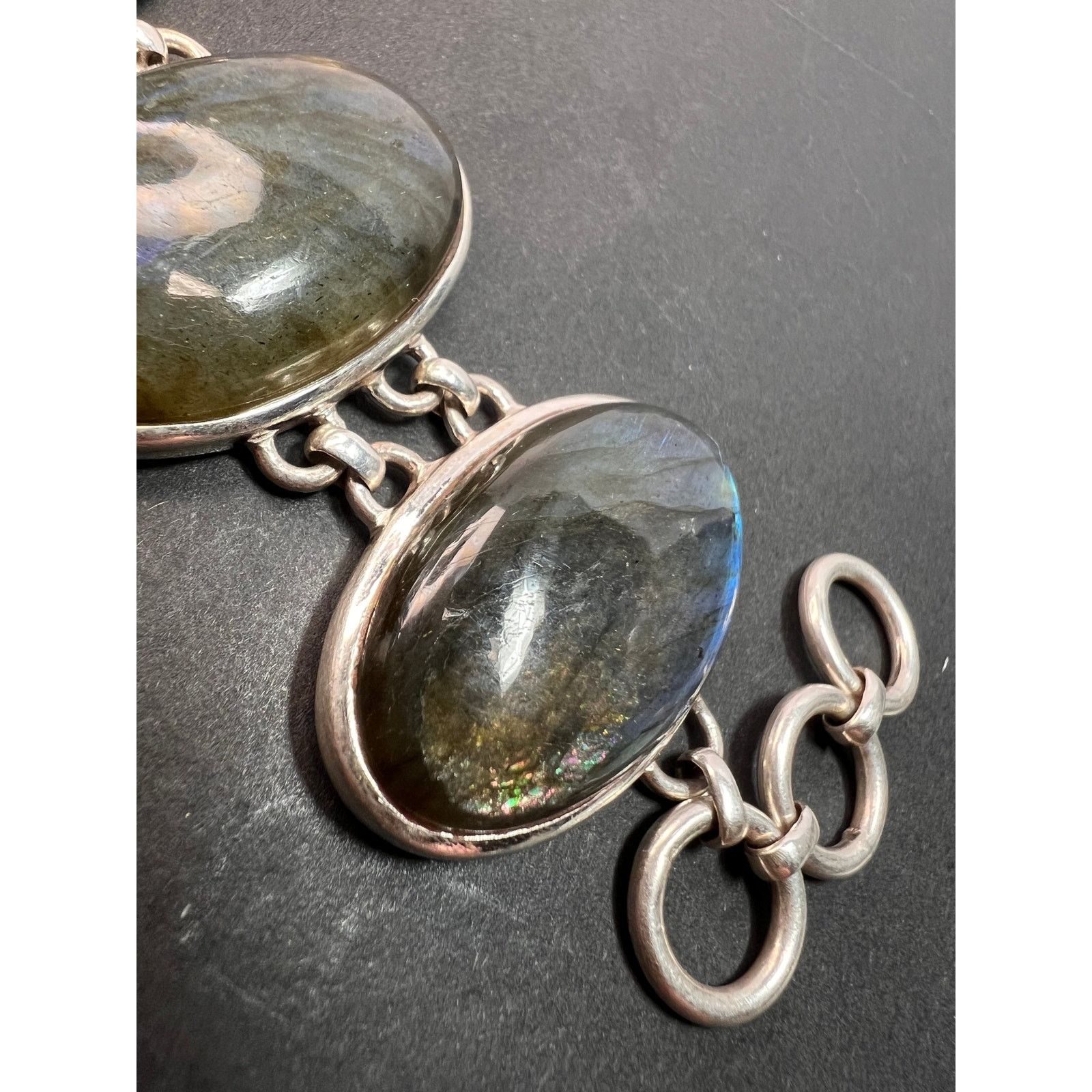 Other NEW Labradorite 925 chunky toggle bracelet 6.5-7.75 inch Size ONE SIZE - 7 Thumbnail