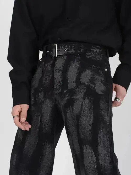 Jean Vintage tie-dye washed wide-leg jeans Size US 32 / EU 48 - 5 Thumbnail