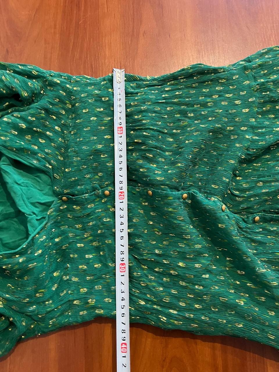 Sezane SEZANE PARIS AVEC AMOUR SILK GREEN GOLD EDITION DRESS SZ 40 Size S / US 4 / IT 40 - 18 Thumbnail