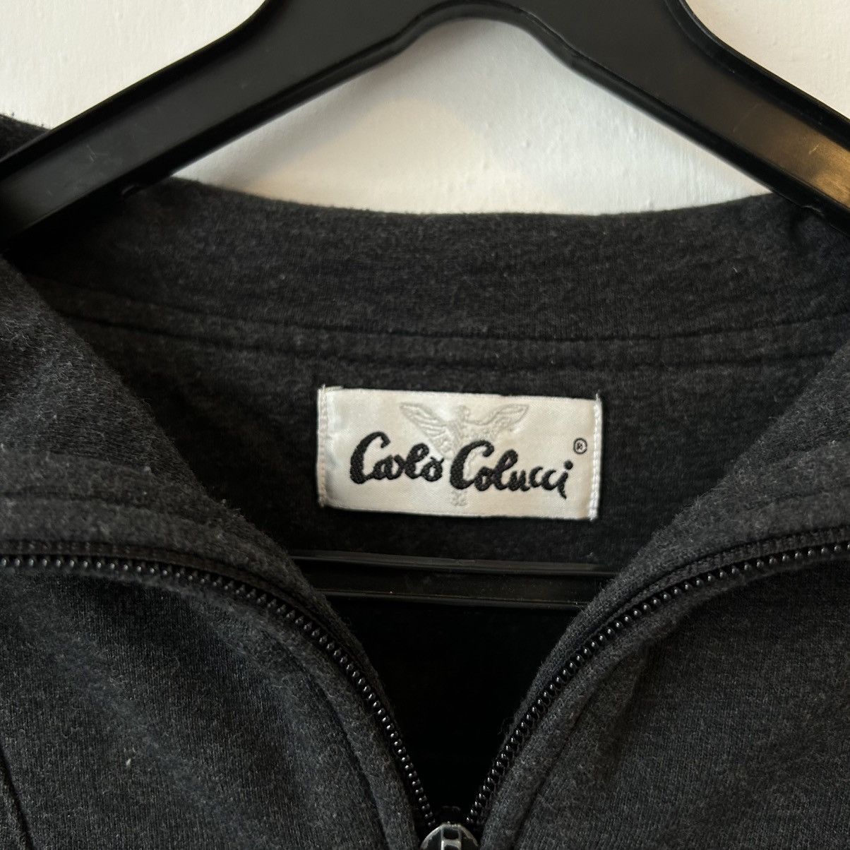Carlo Colucci × Vintage Vintage 90s Carlo Colucci crewneck quarter zip grey Size US XL / EU 56 / 4 - 4 Thumbnail