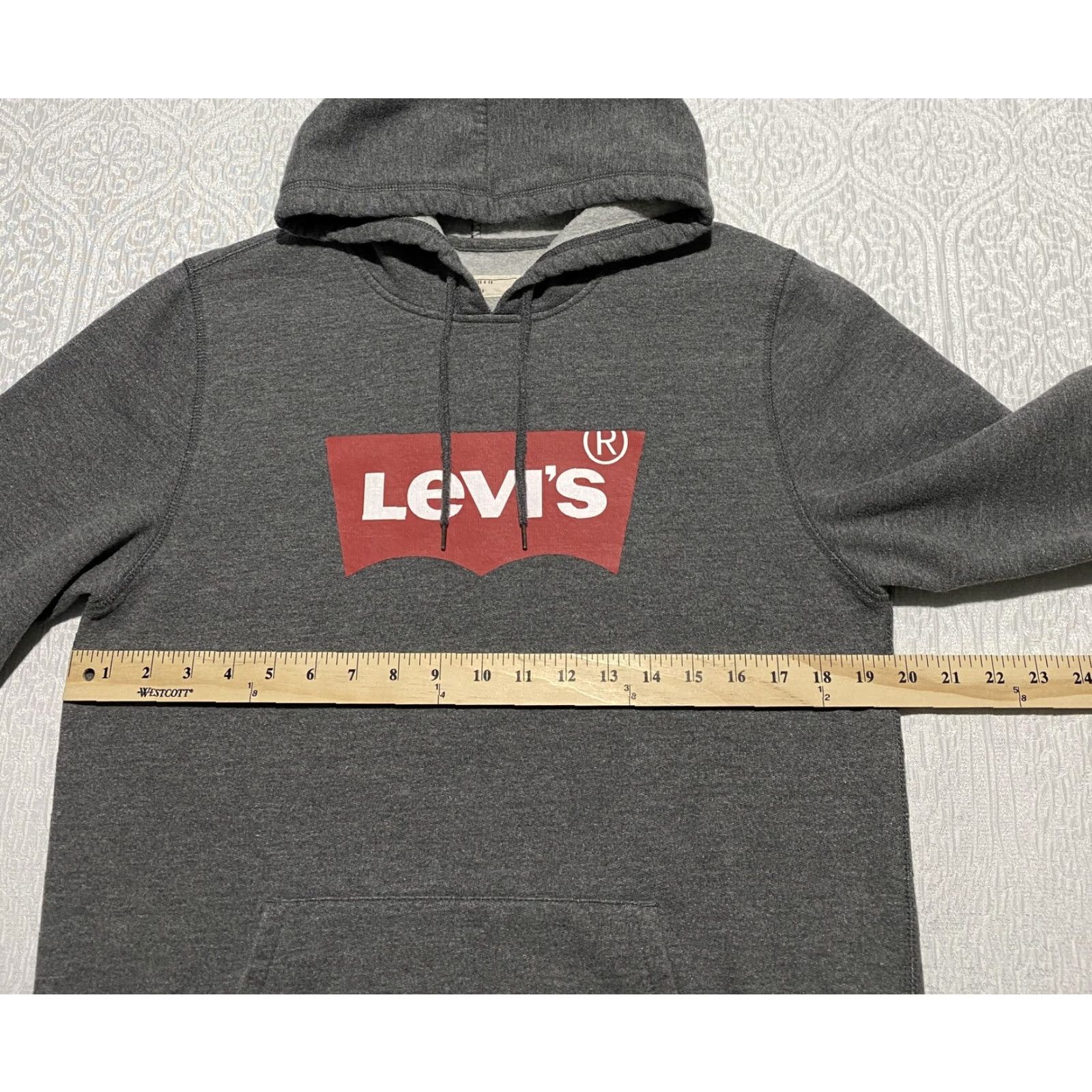 Levi's Levi's Hoodie Sweatshirt Mens M Gray Batwing Logo Graphic Pullover Fleece Size US M / EU 48-50 / 2 - 6 Thumbnail