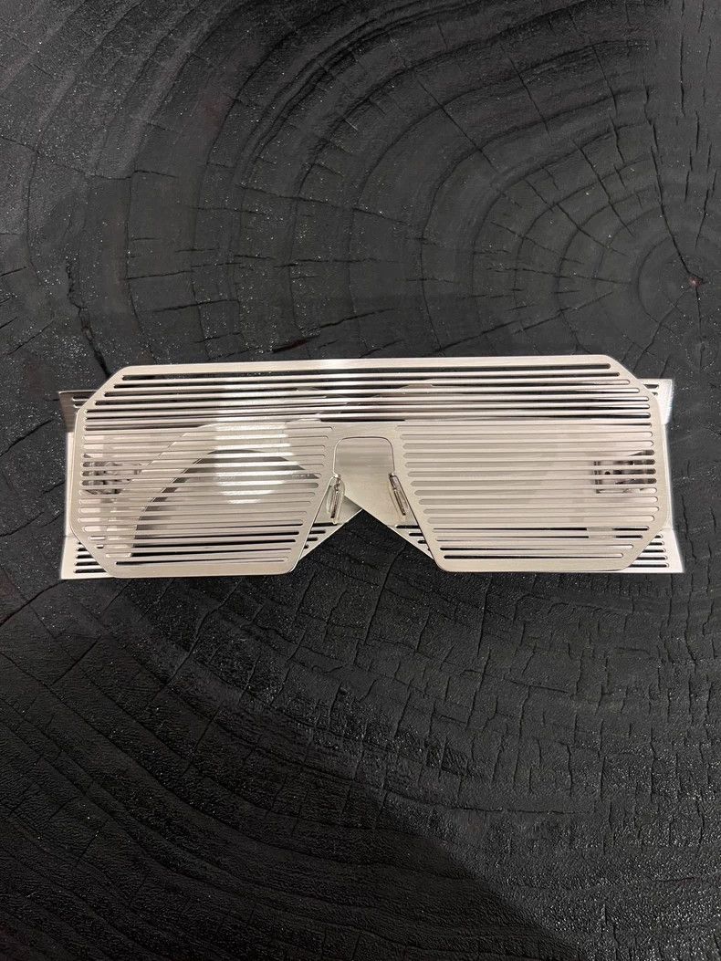 Boris Bidjan Saberi × Linda Farrow Boris Bidjan Saberi x Linda Farrow Steel Sunglasses Size ONE SIZE - 2 Thumbnail