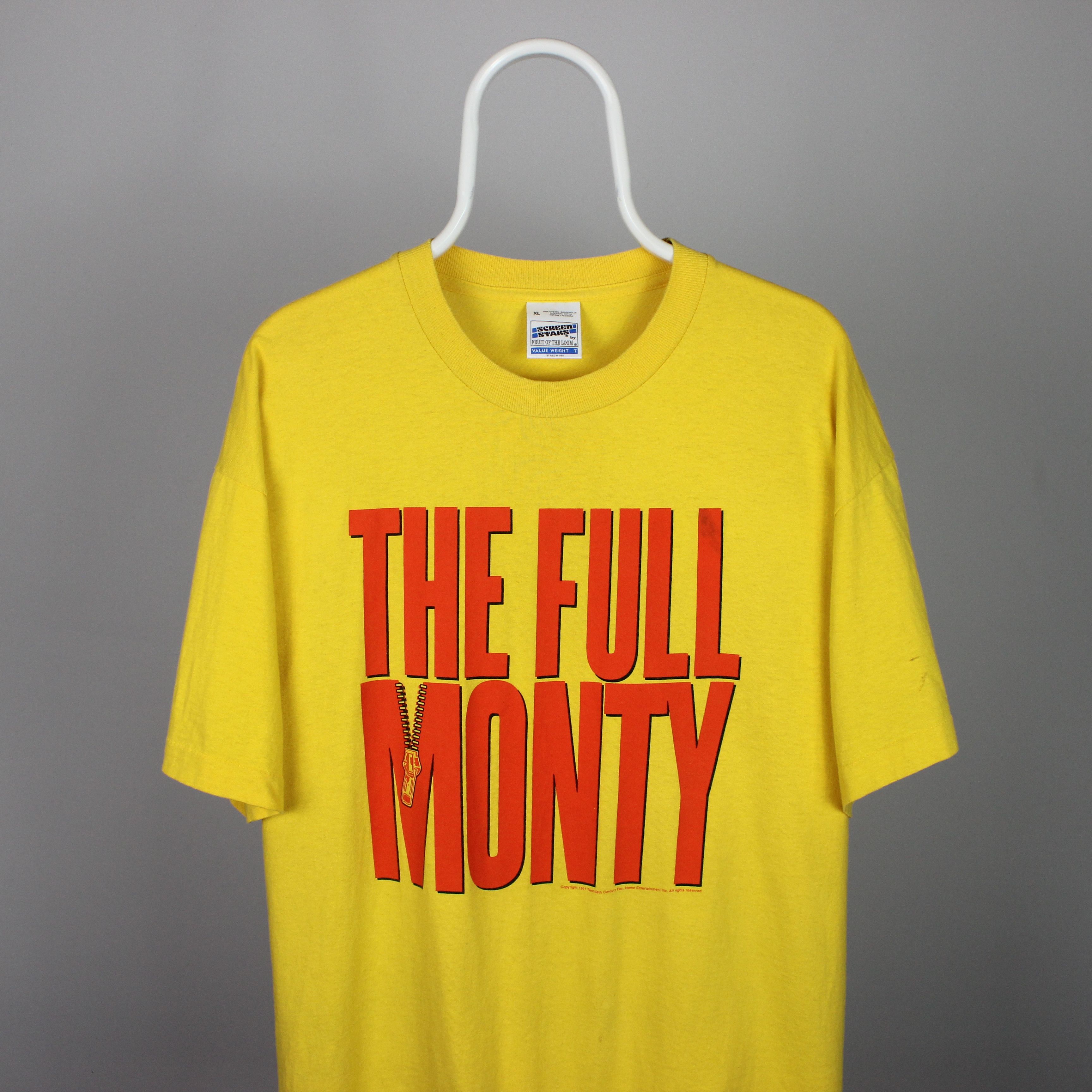 Vintage Full monty 1997 movie promotional shirt yellow single XL Size US XL / EU 56 / 4 - 1 Thumbnail