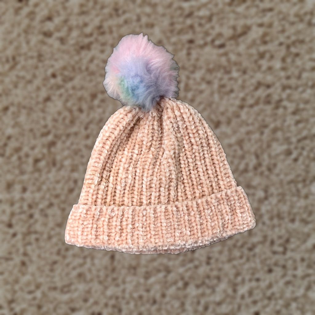 Vintage Capelli New York Beanie Toque Womens One Size Pink Knit Poly Blend Ski Pom Cap Size ONE SIZE - 1 Thumbnail