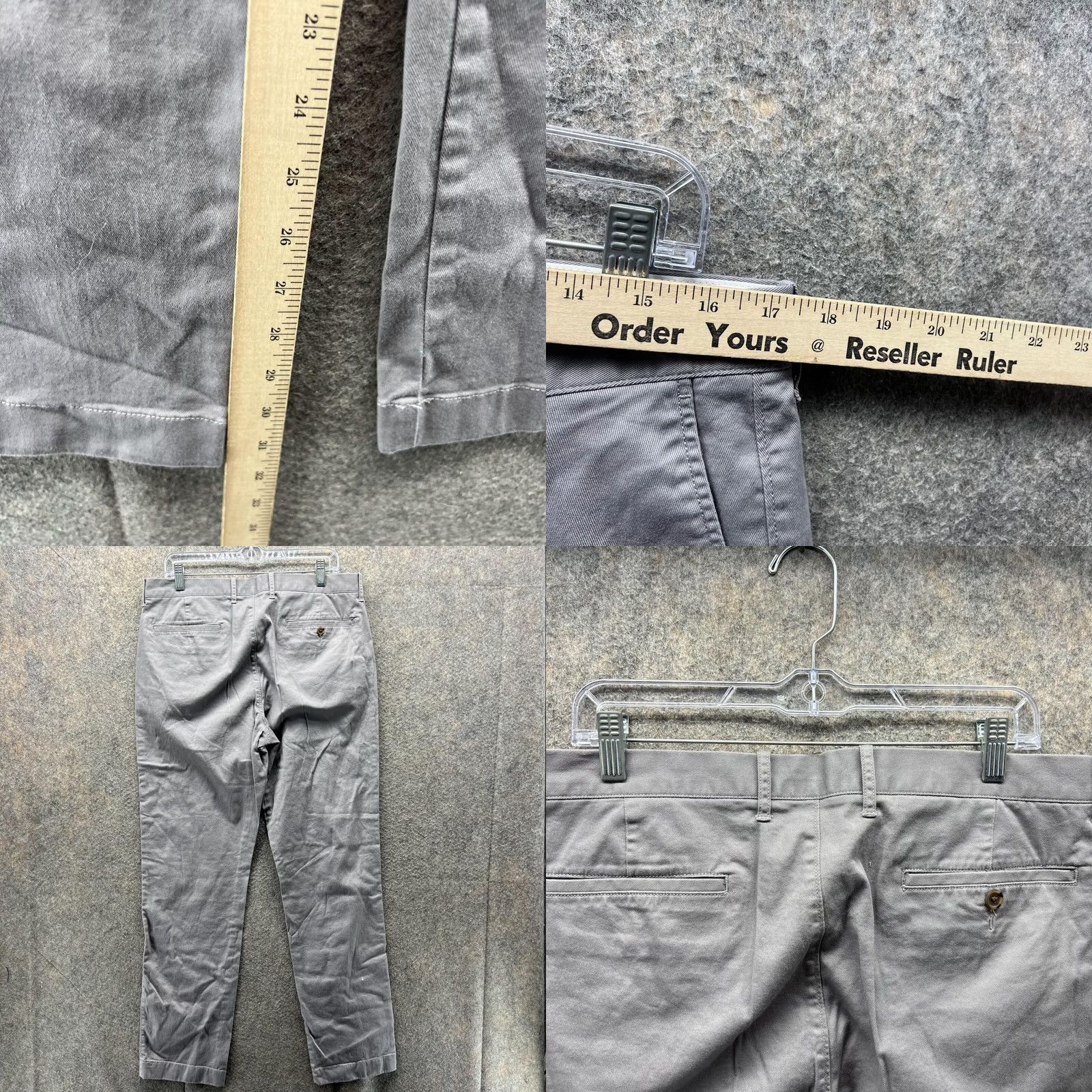 J.Crew J.CREW Pants Men 34x32 Gray Chino Flat Front Straight Fit Casual Business Formal Size US 34 / EU 50 - 8 Thumbnail