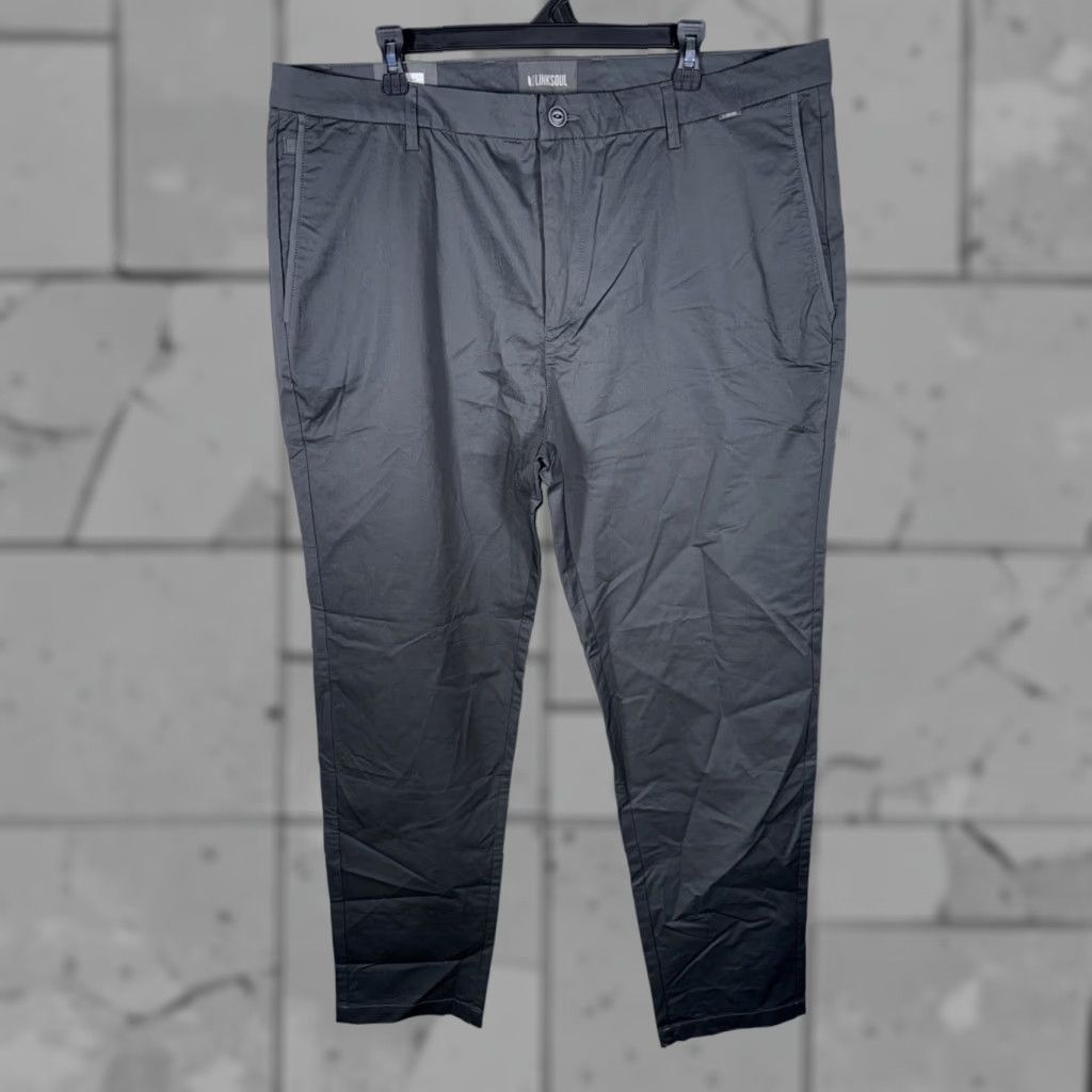 Vintage NWT Linksoul Charcoal Chino Golf Pants Mens 40R 33 Inseam Gray Regular 40 Mens Pants Chino Golf Size US 40 / EU 56 - 1 Thumbnail