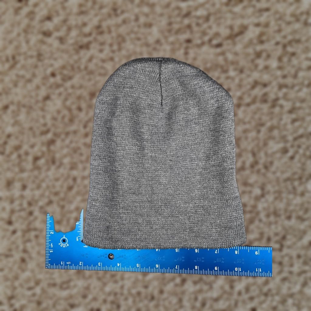 George GEORGE Beanie Toque Adult One Size Gray Knit Acrylic Ski Outdoor Hat Unisex Womens Mens Winter Winter Accessory Size ONE SIZE - 1 Thumbnail