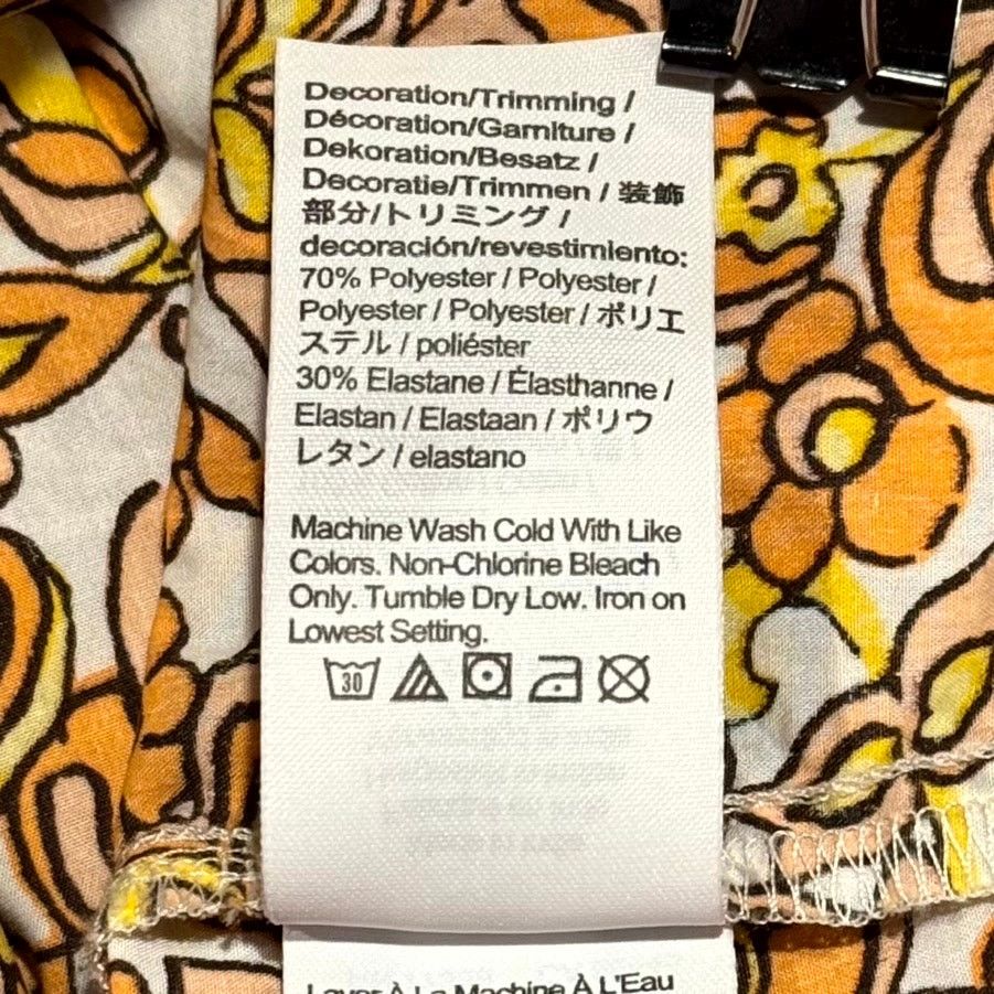 J.Crew J Crew Collection Smocked Maxi Dress Floral Orange 20 Resort Size 3XL / US 20-22 - 6 Thumbnail