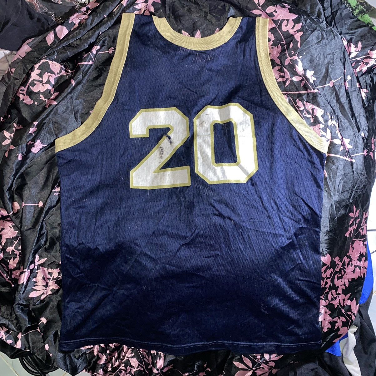 Champion VTG 90S NOTRE DAME CHAMPION BASKETBALL JERSEY Size US XL / EU 56 / 4 - 2 Thumbnail
