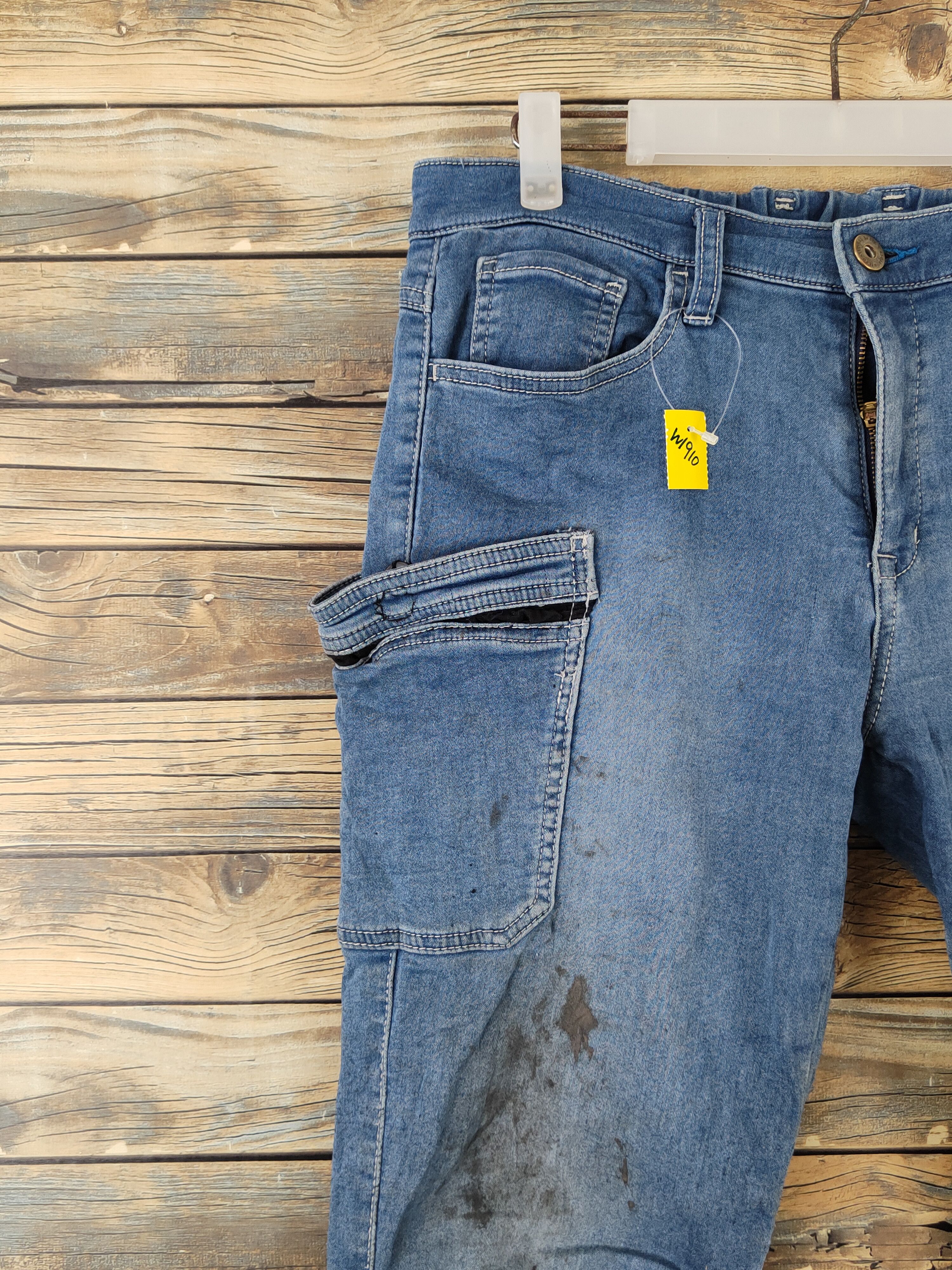 Japanese Brand Japan vintage jogger Blue Distressed Ripped Jeans #W1910 Size US 31 - 3 Thumbnail