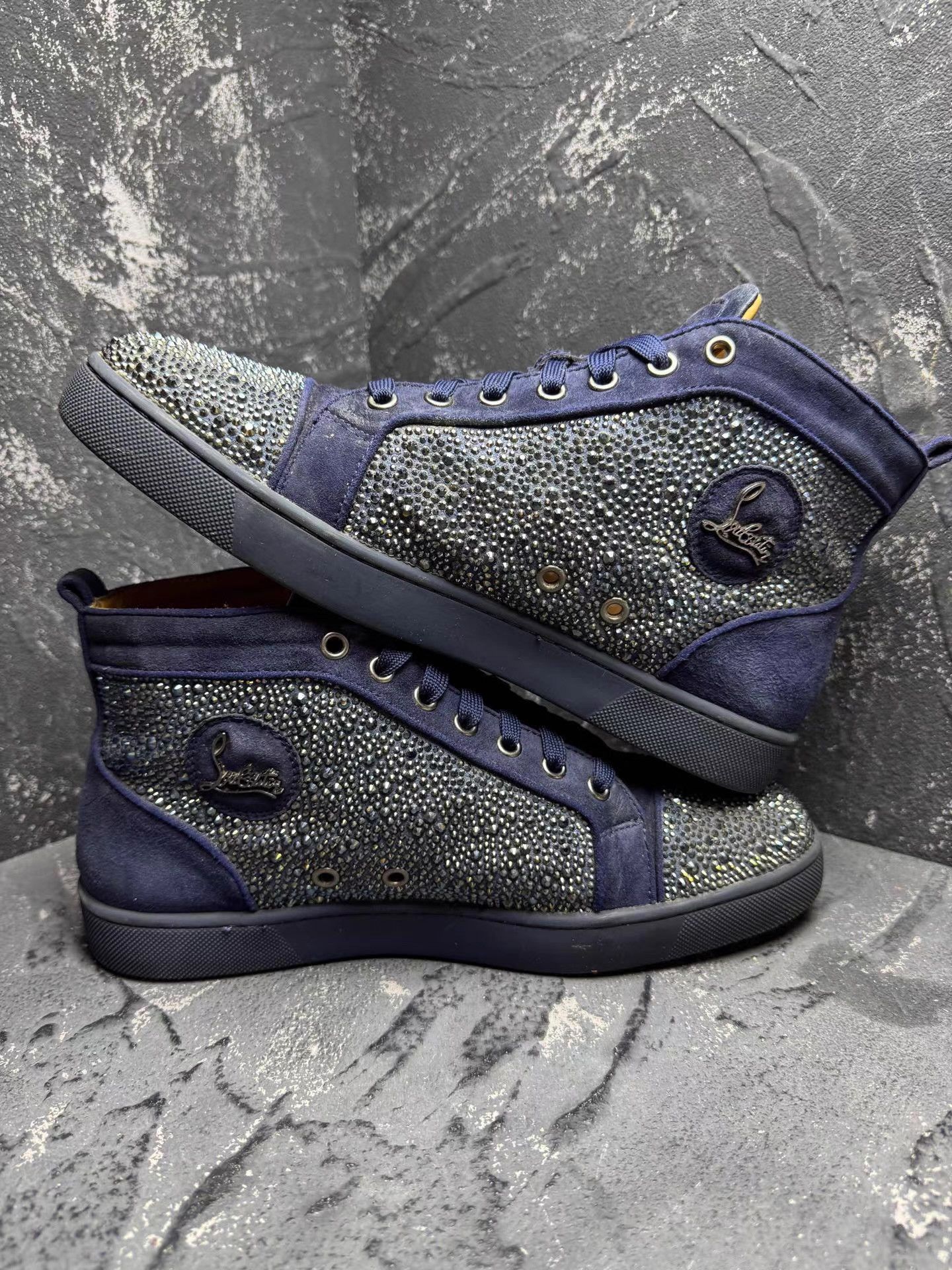 Christian Louboutin Christian Louboutin Blue Fully Crystallized Sneakers Q10 Size US 8.5 / EU 41-42 - 4 Thumbnail