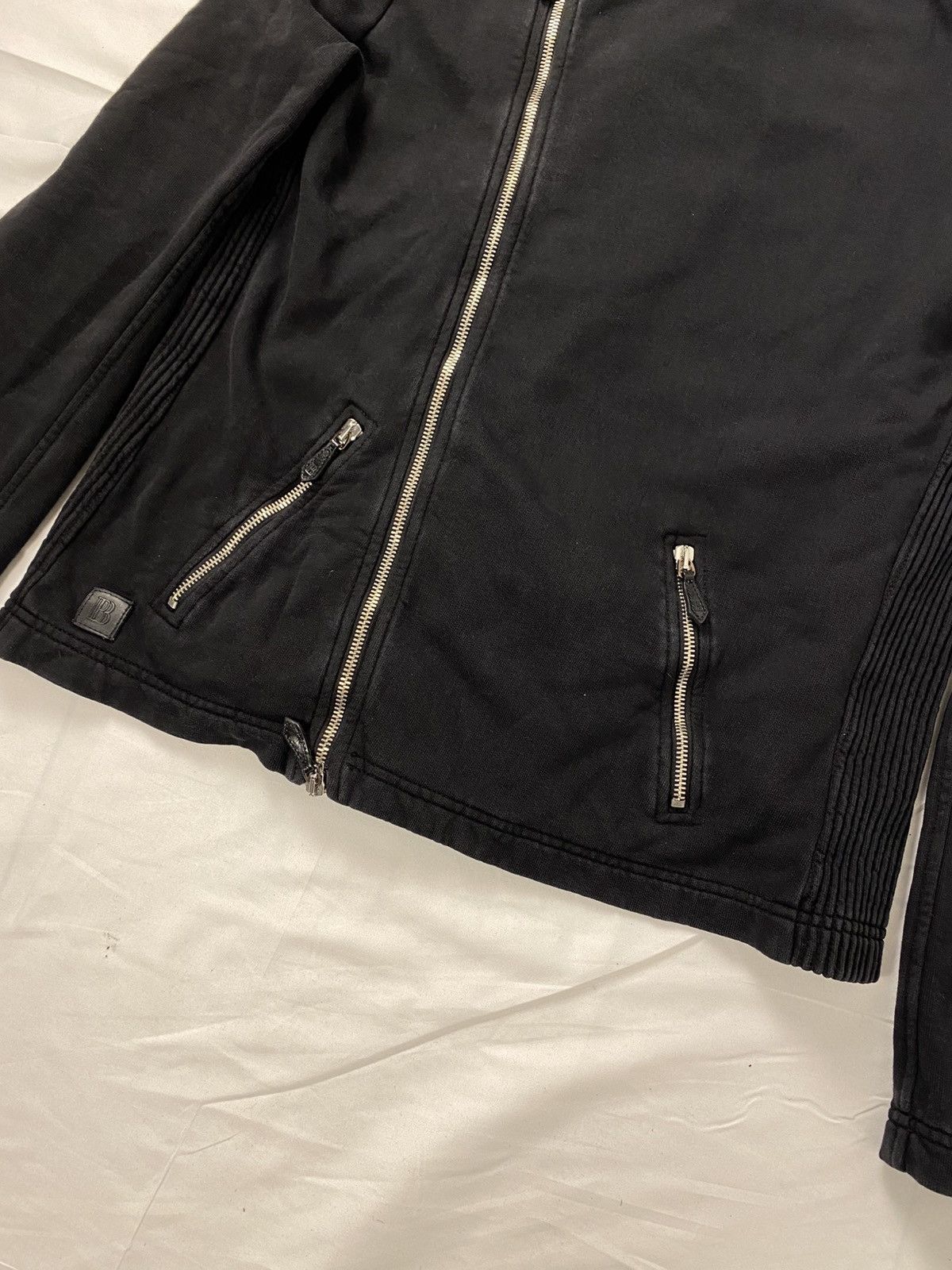 Balmain Rare 🔥 Pierre Balmain Black Biker Asymmetrical Jacket Size US M / EU 48-50 / 2 - 9 Thumbnail
