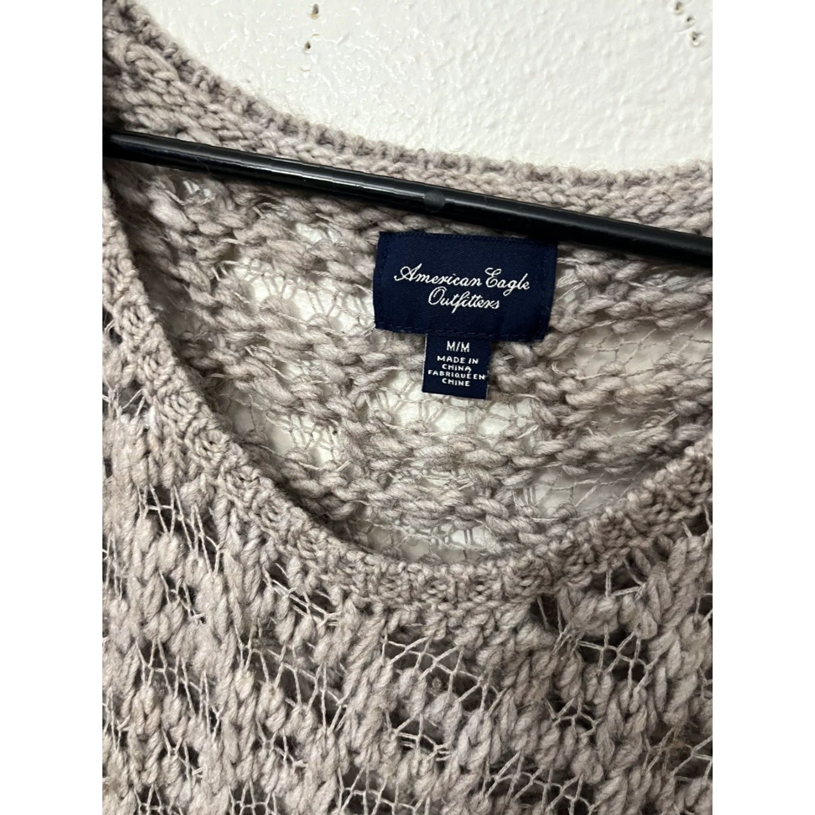 American Eagle Outfitters American Eagle Sweater Beige Hooded Pullover Women Medium Wool Blend Size M / US 6-8 / IT 42-44 - 3 Thumbnail