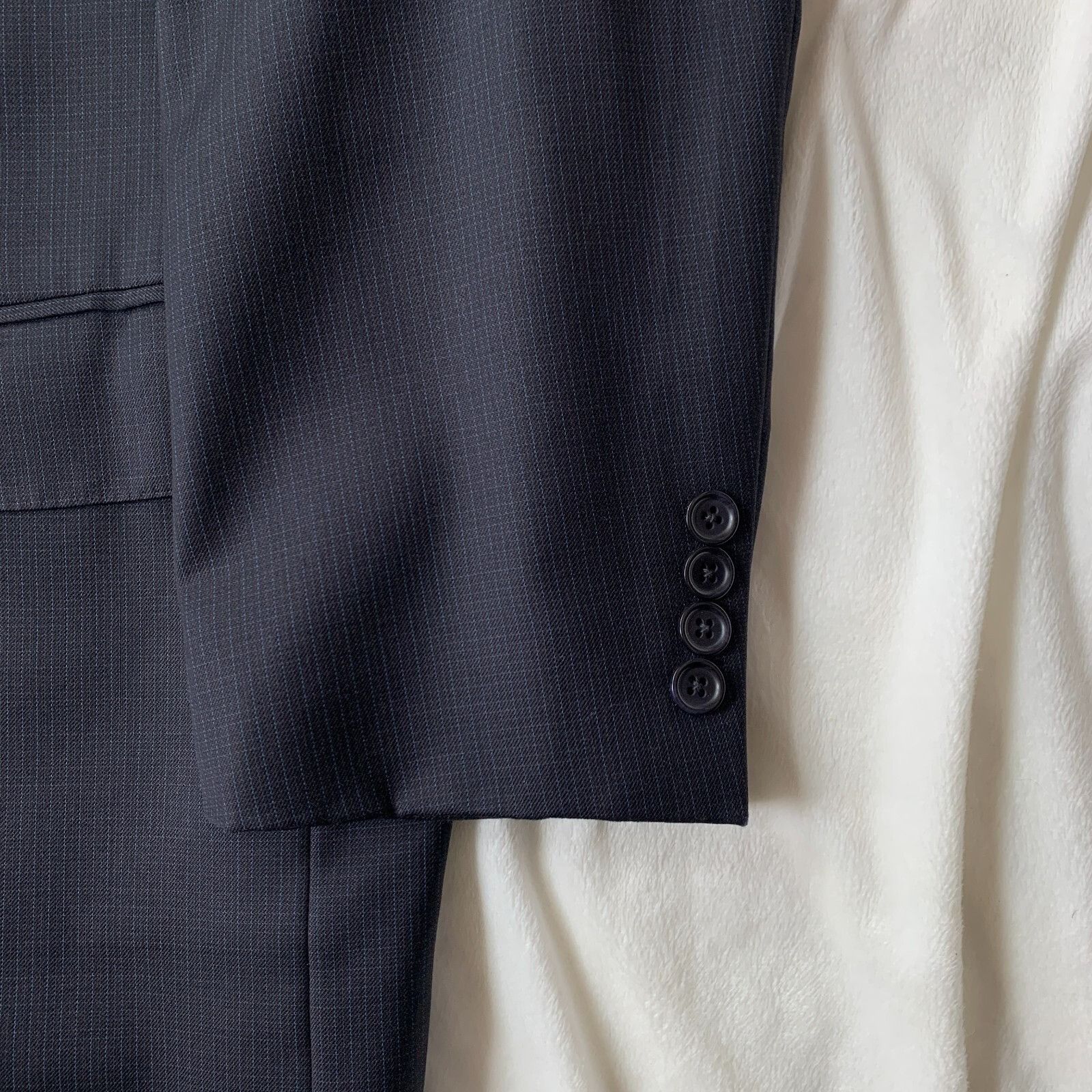 Samuelsohn Samuelsohn Blazer Men's Size 44L TALL Navy Wool Union Made S Size 44L - 4 Thumbnail