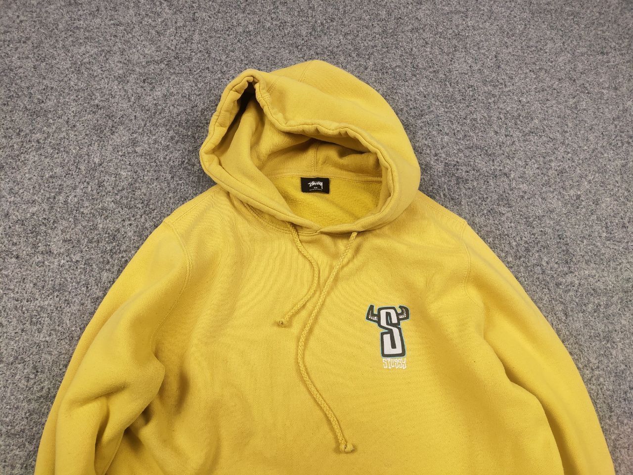 Stussy Vintage Stussy Yellow Hoodie S-Horn Big Logo Size US XS / EU 42 / 0 - 1 Thumbnail