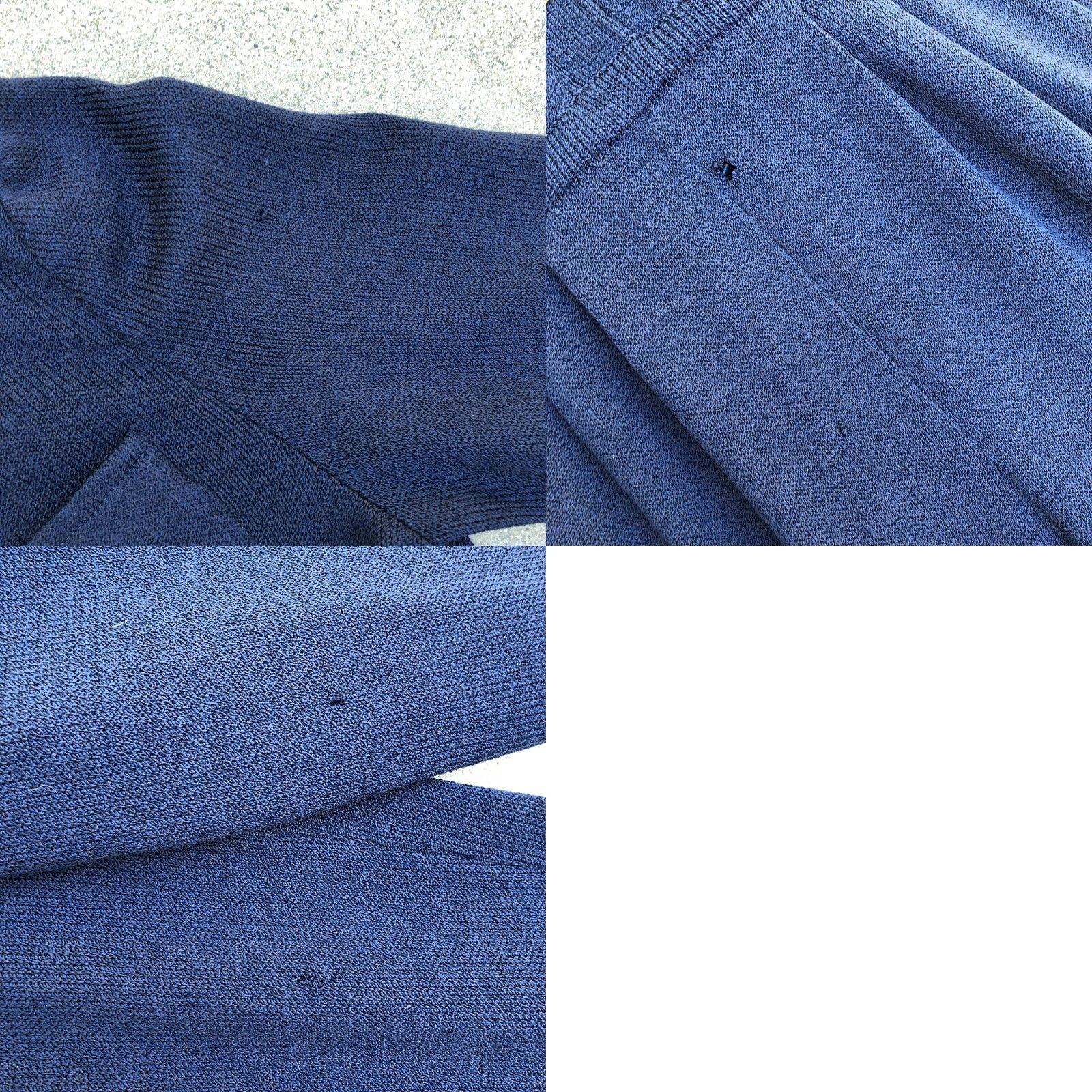 Vintage VTG ST JOHN Collection Marie Gray Santana Knit Jumpsuit Romper Blue Designer Size 26" / US 2 / IT 38 - 10 Thumbnail