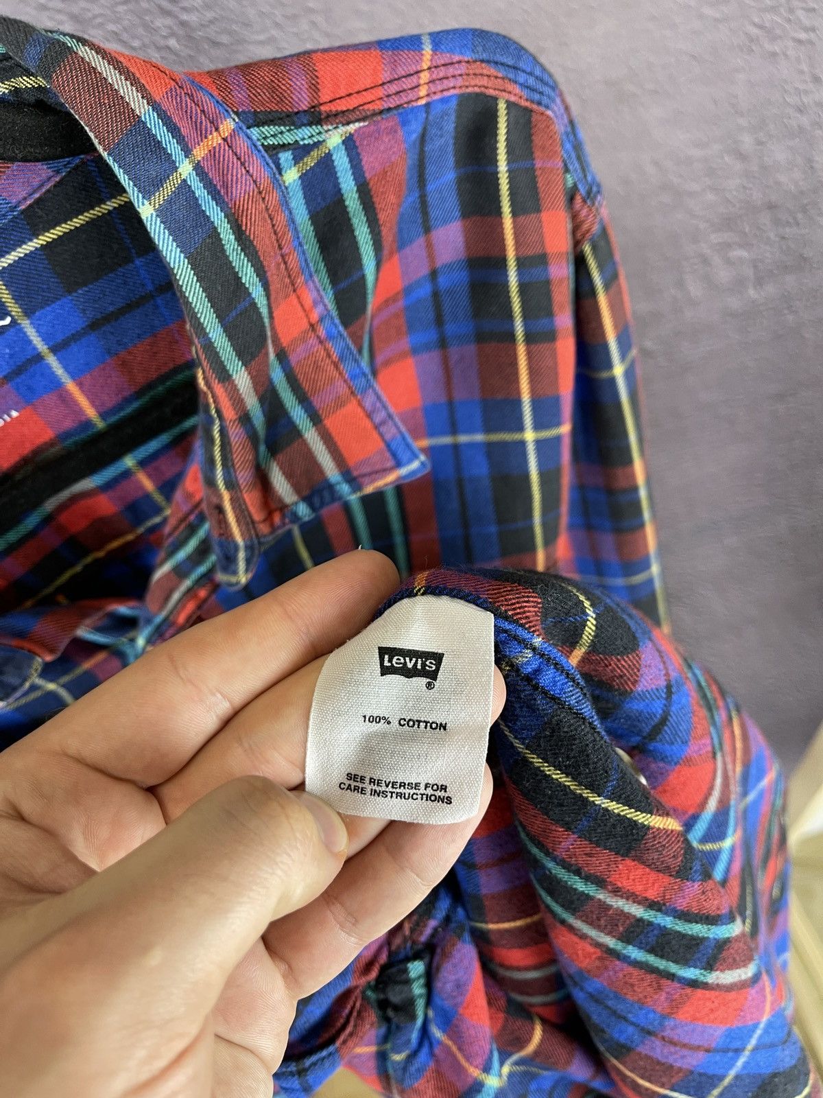 Flannel Levi’s vintage y2k multicolour flannel long sleeve shirt Size US XL / EU 56 / 4 - 8 Thumbnail