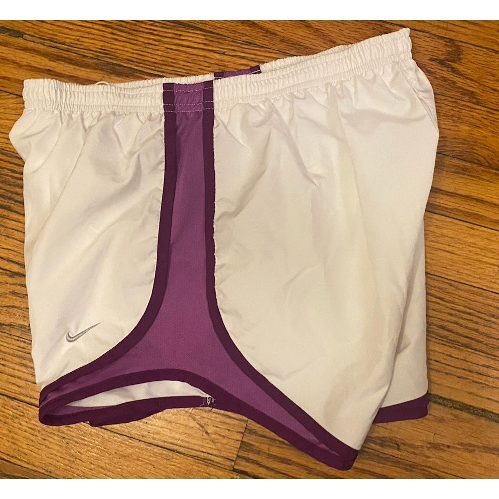Nike Nike Dri Fit Running Shorts Women’s Small White Purple Size 28" / US 6 / IT 42 - 1 Thumbnail