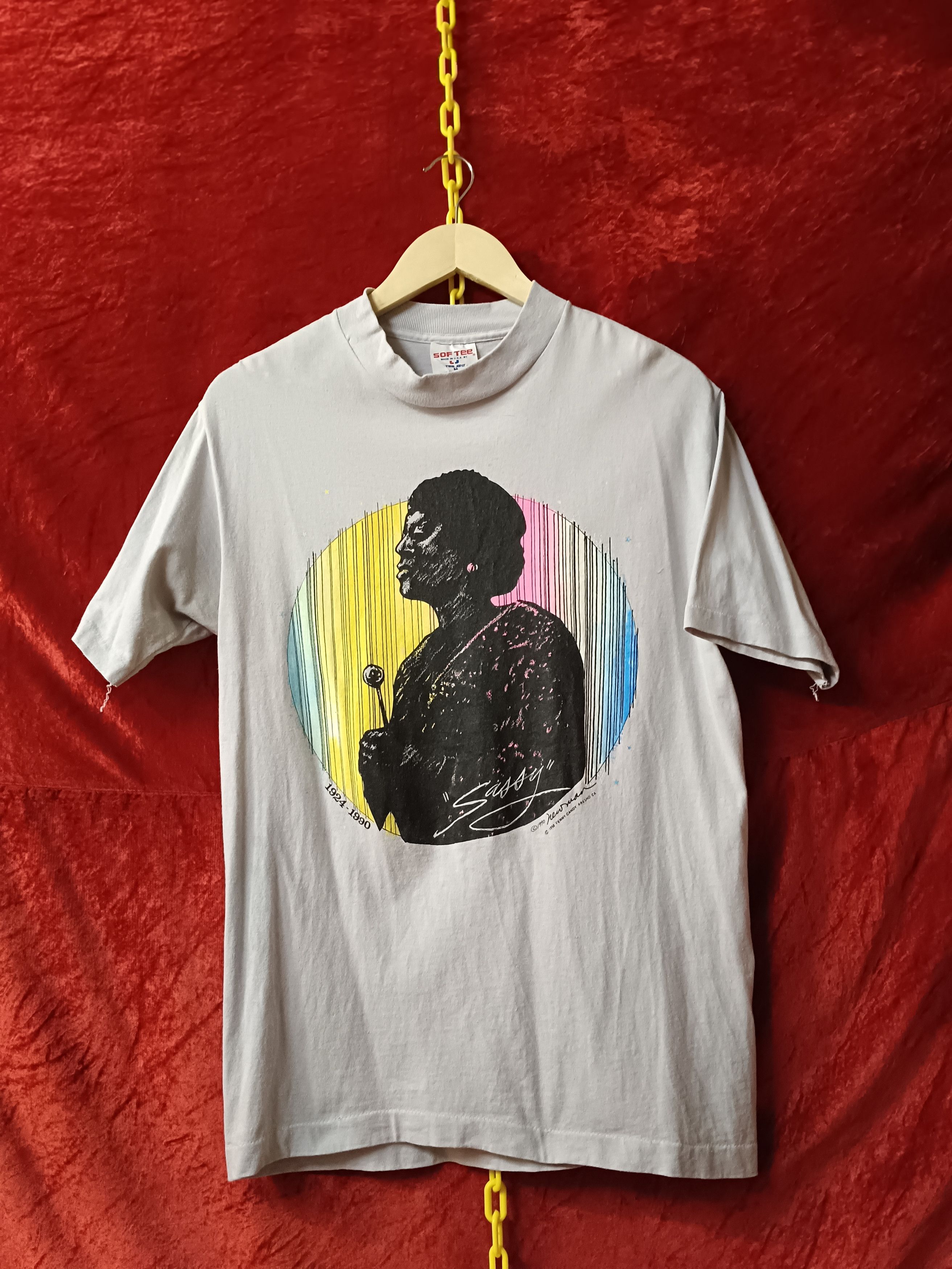 Band Tees 90s Jazz Singer Sarah Vaughan Sassy Art Tee Size US M / EU 48-50 / 2 - 8 Thumbnail