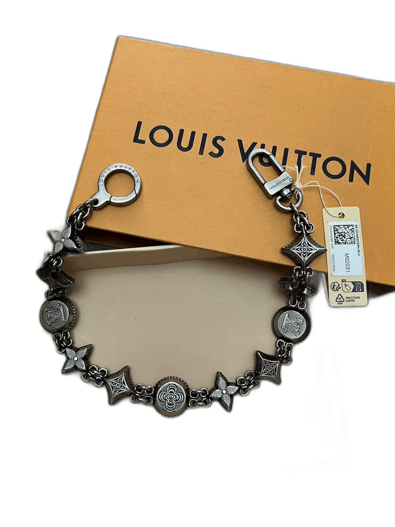 Louis Vuitton Vintage Striped Chain Bracelet-yf