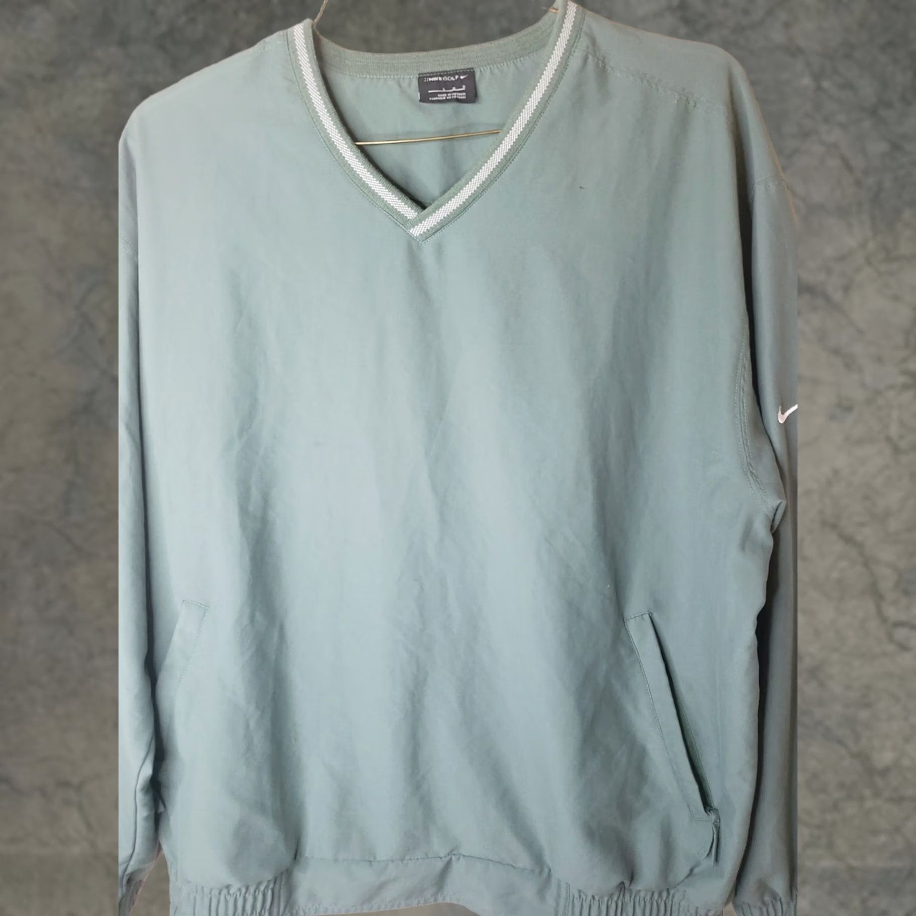 Nike Nike Golf Pullover Windbreaker Mens L Light Green Long Sleeve V-Neck Sweatshirt - Vintage Size US L / EU 52-54 / 3 - 1 Thumbnail
