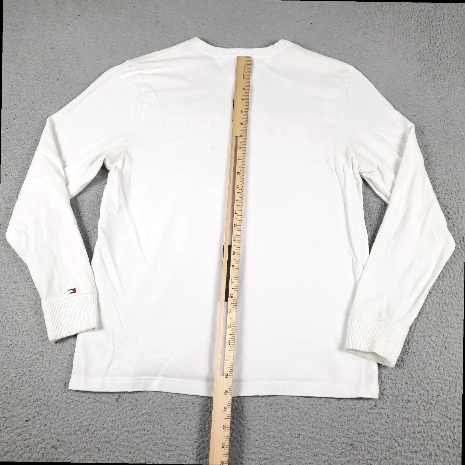 Tommy Hilfiger Tommy Hilfiger Sweater Womens Large White Crew Neck Pullover Long Sleeve Cotton Blend Casual Fall Winter * Size L / US 10 / IT 46 - 5 Thumbnail