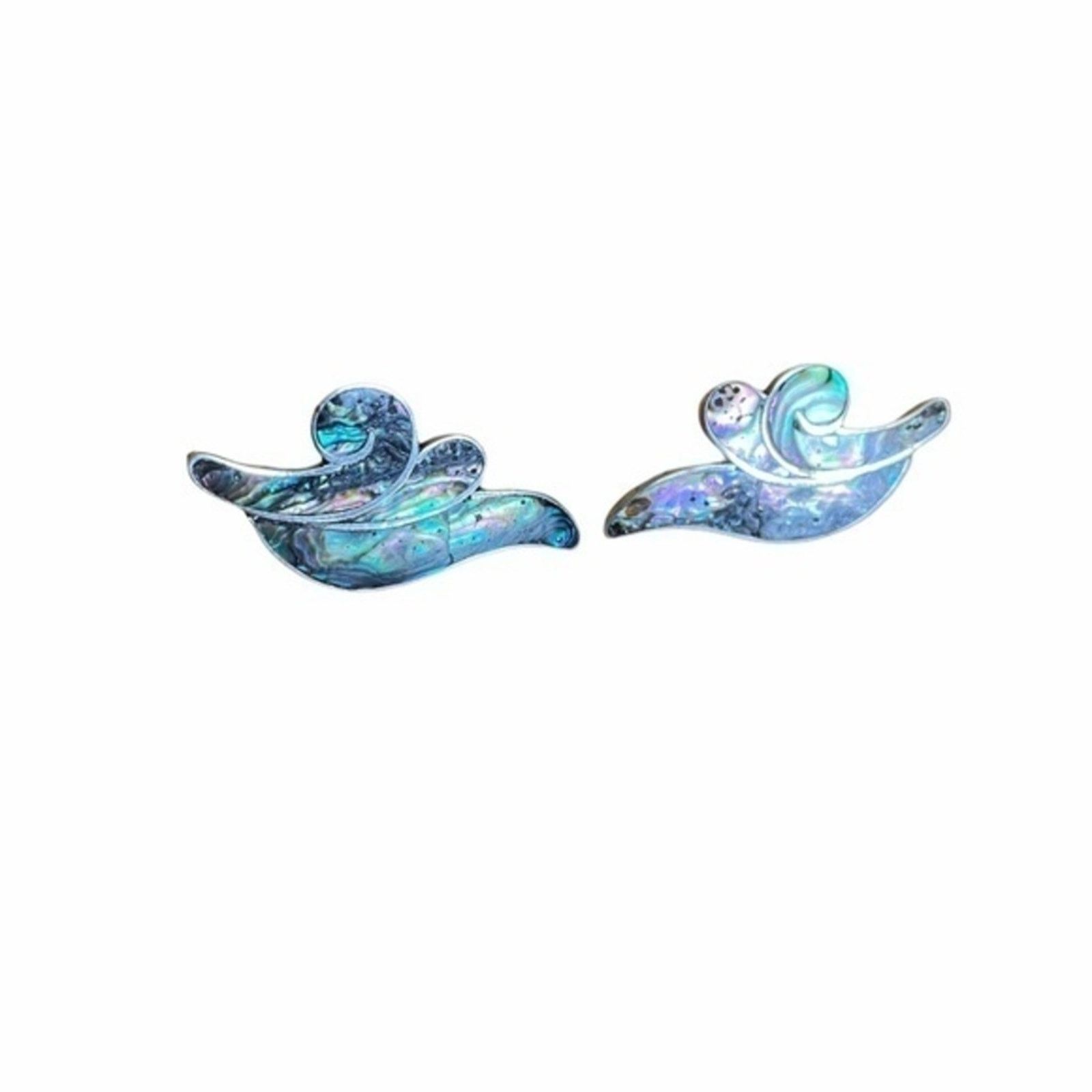 Vintage Taxco 925 Silver Abalone Shell Leaf Brooch Earrings Set Size ONE SIZE - 9 Thumbnail