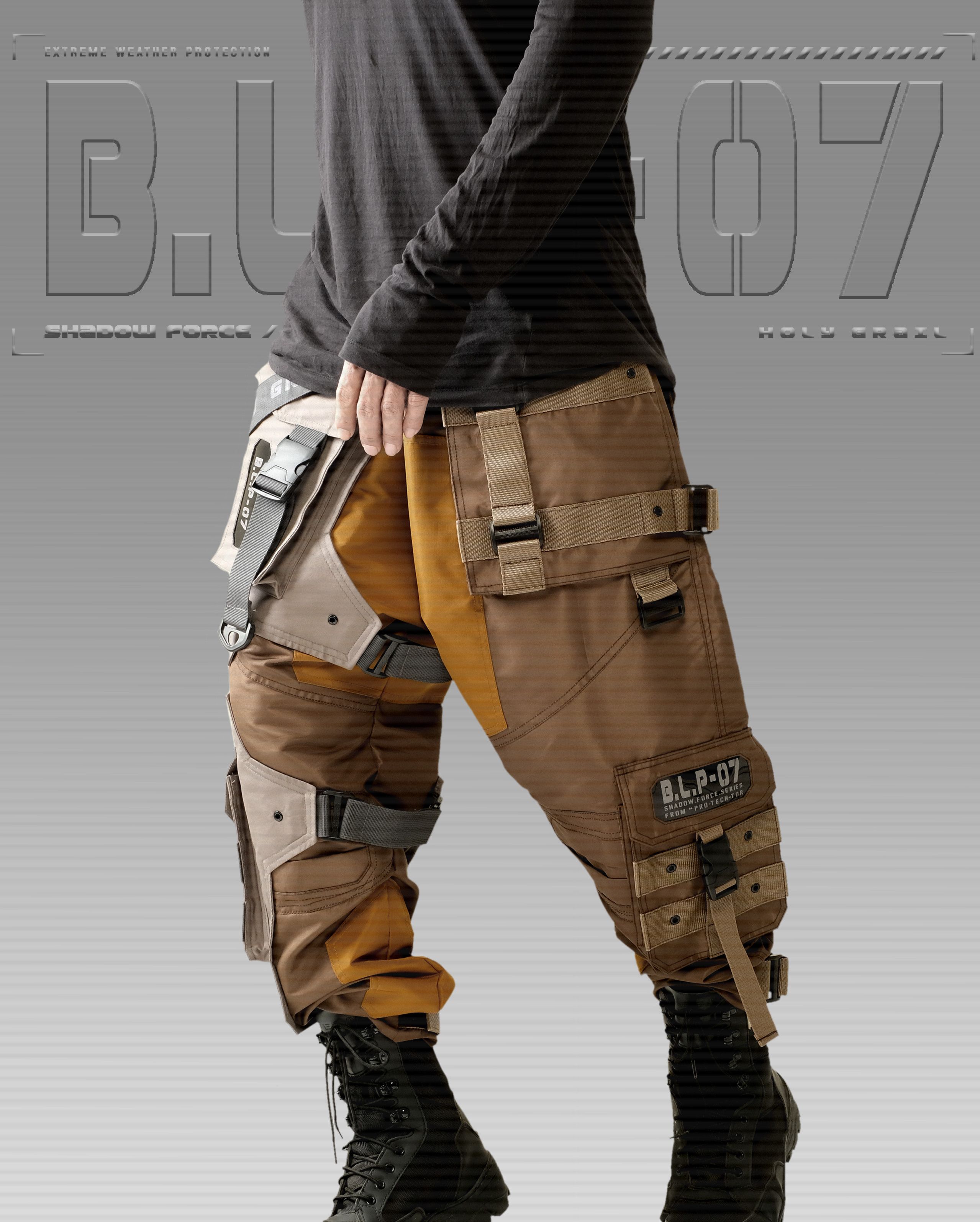 Hi Tec H-G PRO-TECH-TOR "SHADOW FORCE" TECHWEAR CYBERPUNK HOLYGRAIL Size US 34 / EU 50 - 9 Thumbnail