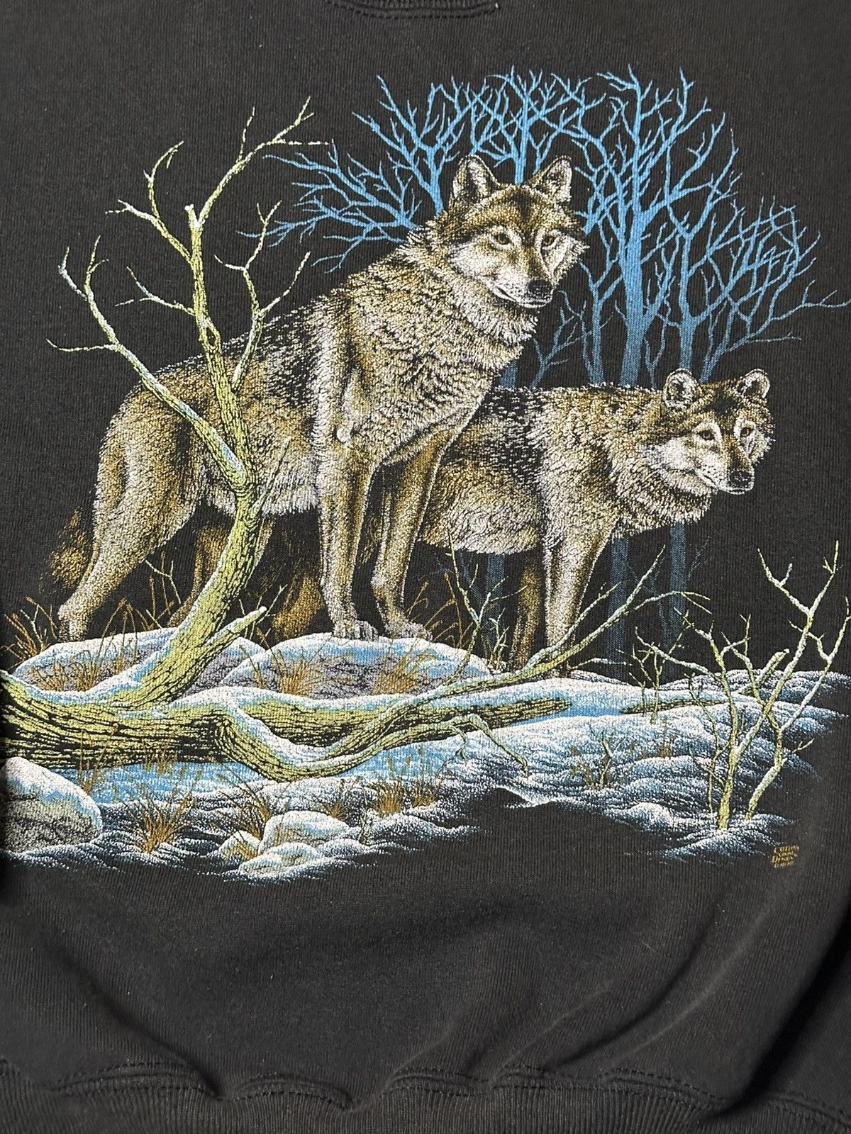 Vintage Vintage nature wolf animal graphic crewneck Size US S / EU 44-46 / 1 - 2 Thumbnail