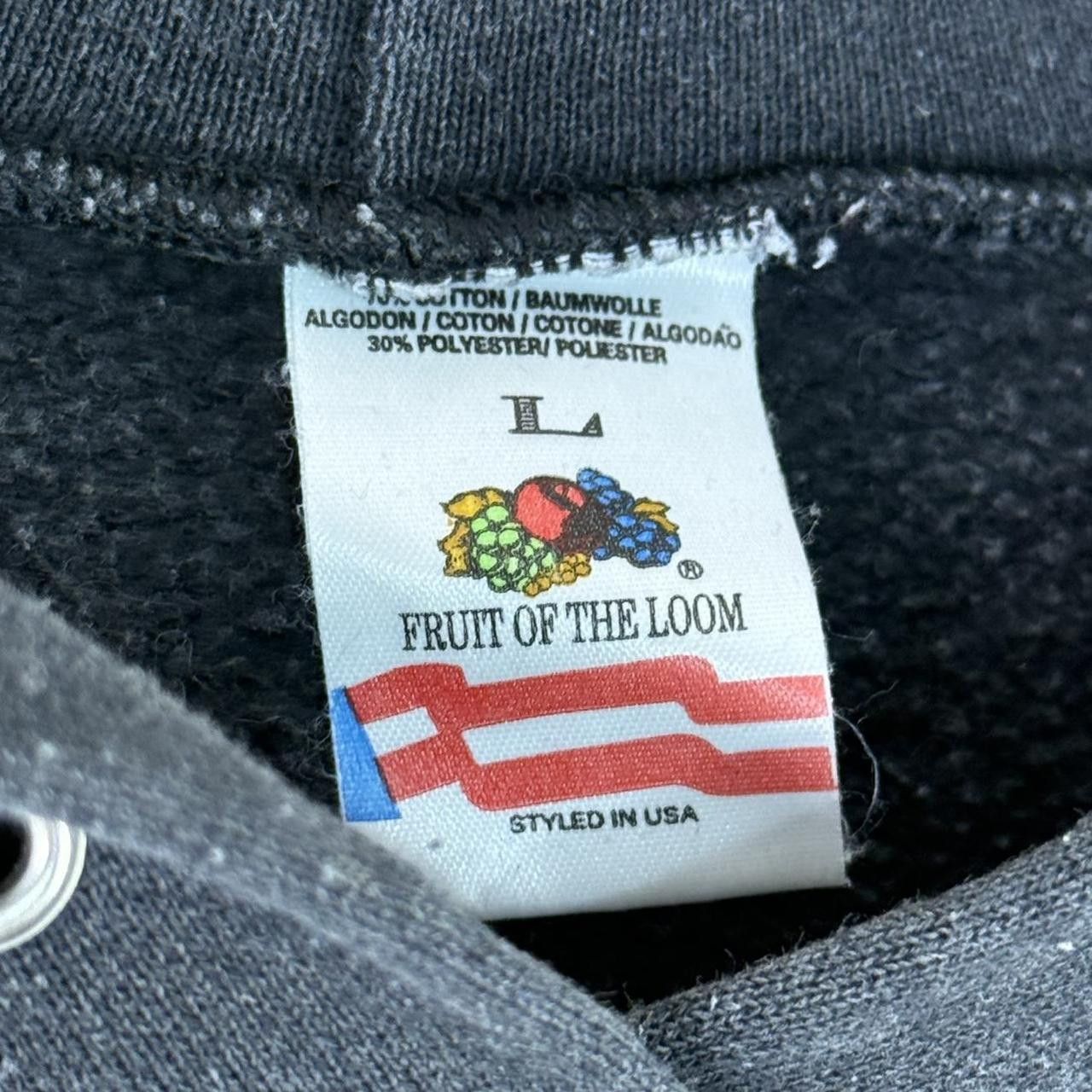 Vintage Fruit of the loom FOTL Hoodie Black Vintage 90s BLANK Size US M / EU 48-50 / 2 - 4 Thumbnail