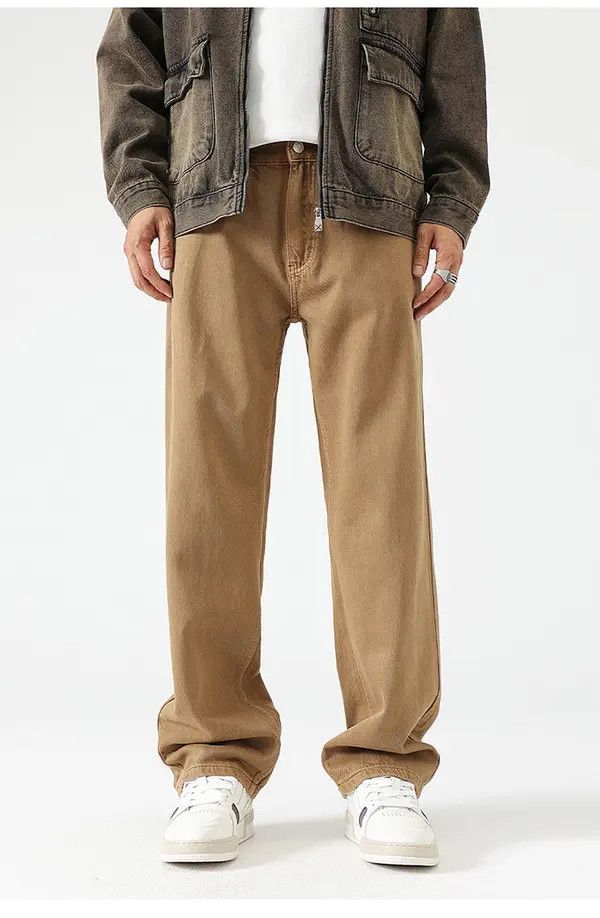 Japanese Brand Washed retro straight-leg versatile simple jeans Size US 32 / EU 48 - 5 Thumbnail