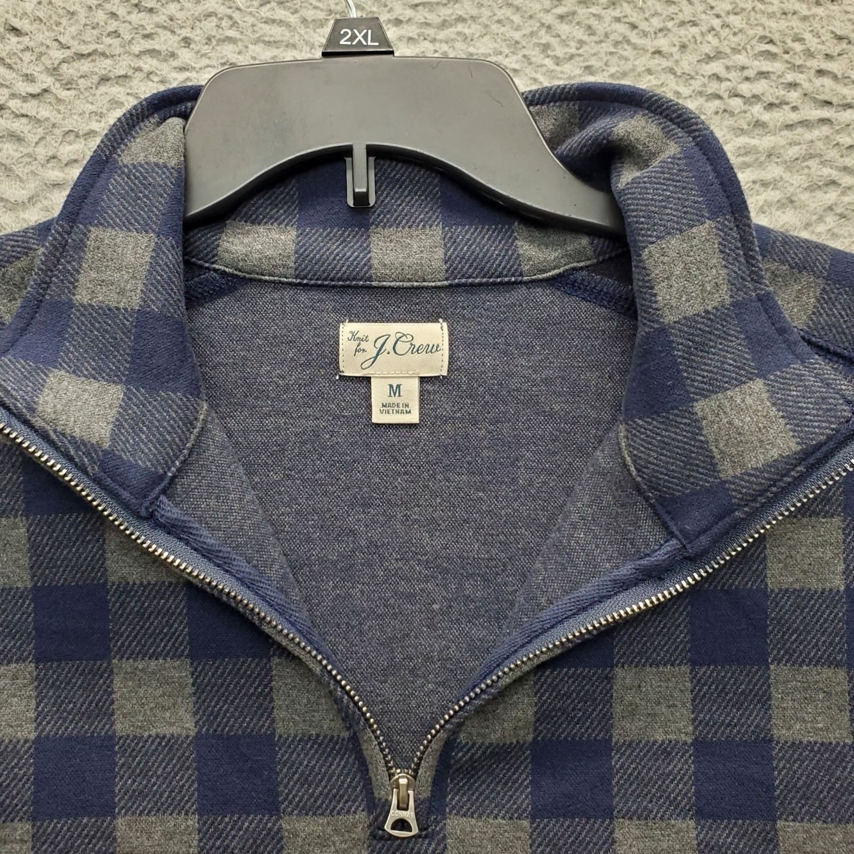 J.Crew J.CREW Activewear Shirt Mens M Multicolor Plaid Long Sleeve Mock Neck 1/4 Zip Size US M / EU 48-50 / 2 - 7 Thumbnail