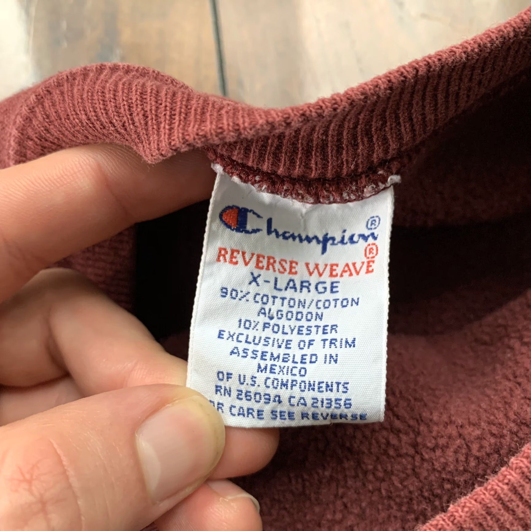Champion VINTAGE Champion 90s Maroon Reverse Weave Sweatshirt XL Athletic Logo USA Mens Size US XL / EU 56 / 4 - 6 Thumbnail