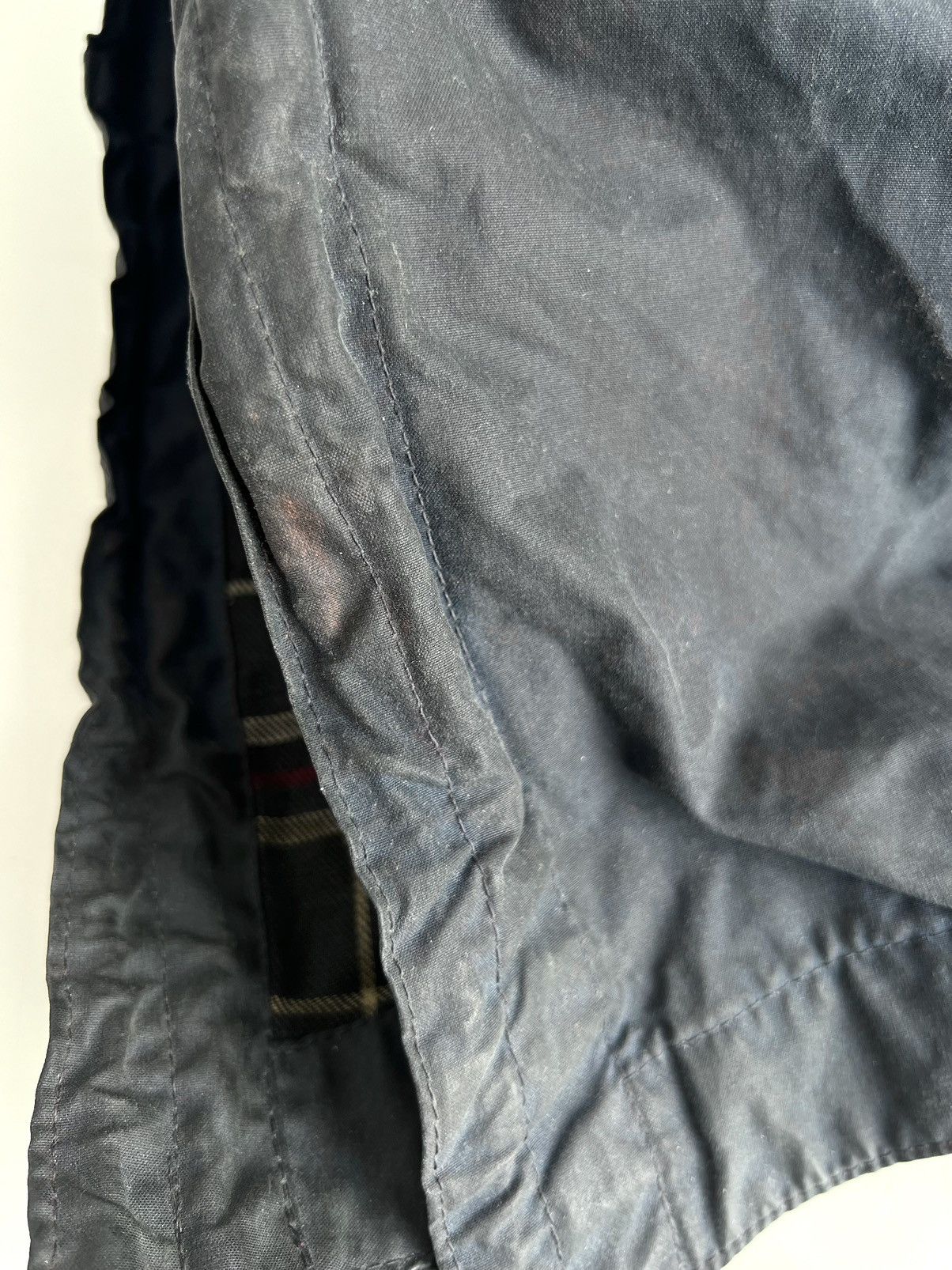 Barbour Vintage 1980s Barbour Waxed Hood Navy Blue Size ONE SIZE - 4 Thumbnail